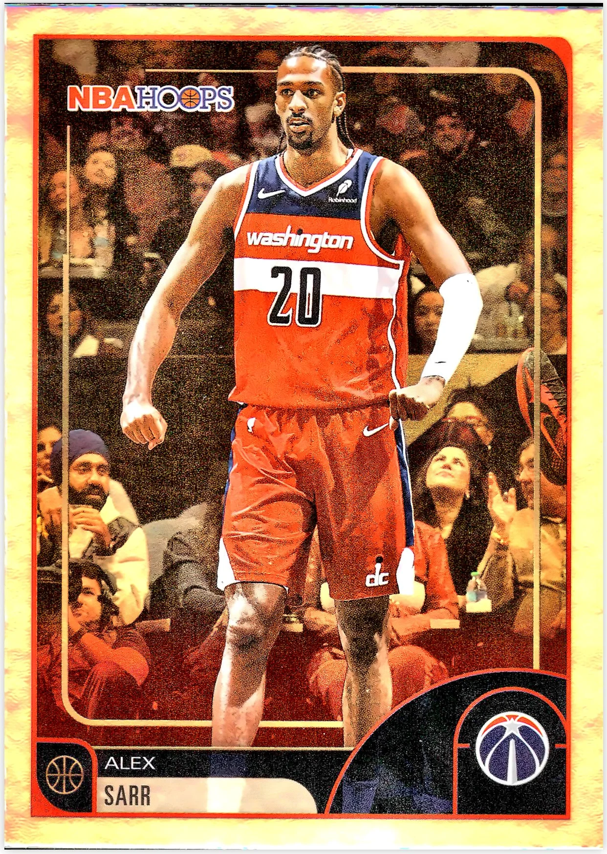 Alex Sarr #58 2026 NBA Hoops basketball card - Front