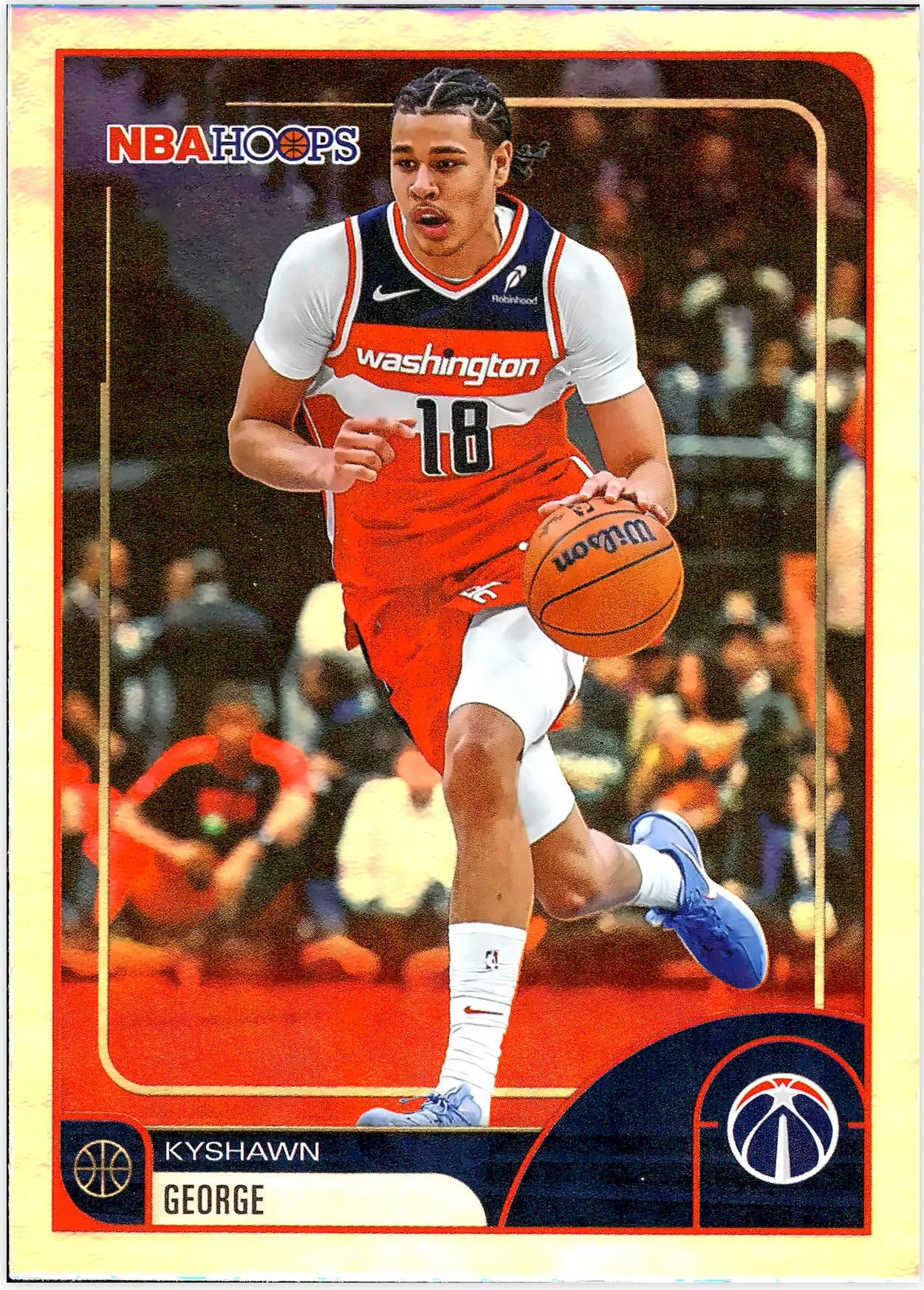 Kyshawn George #56 Rookie Card 2026 NBA Hoops basketball rookie card - Front