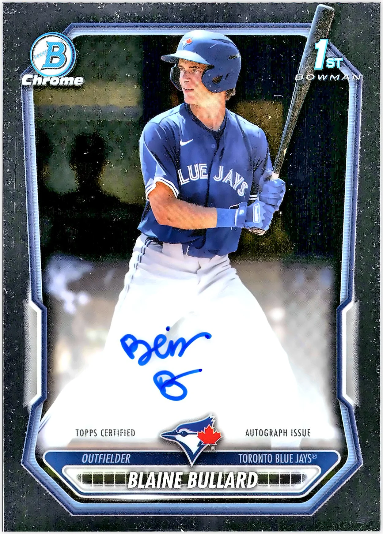 Blaine Bullard #CPA-BB 2026 Bowman 1st Chrome baseball card - Front