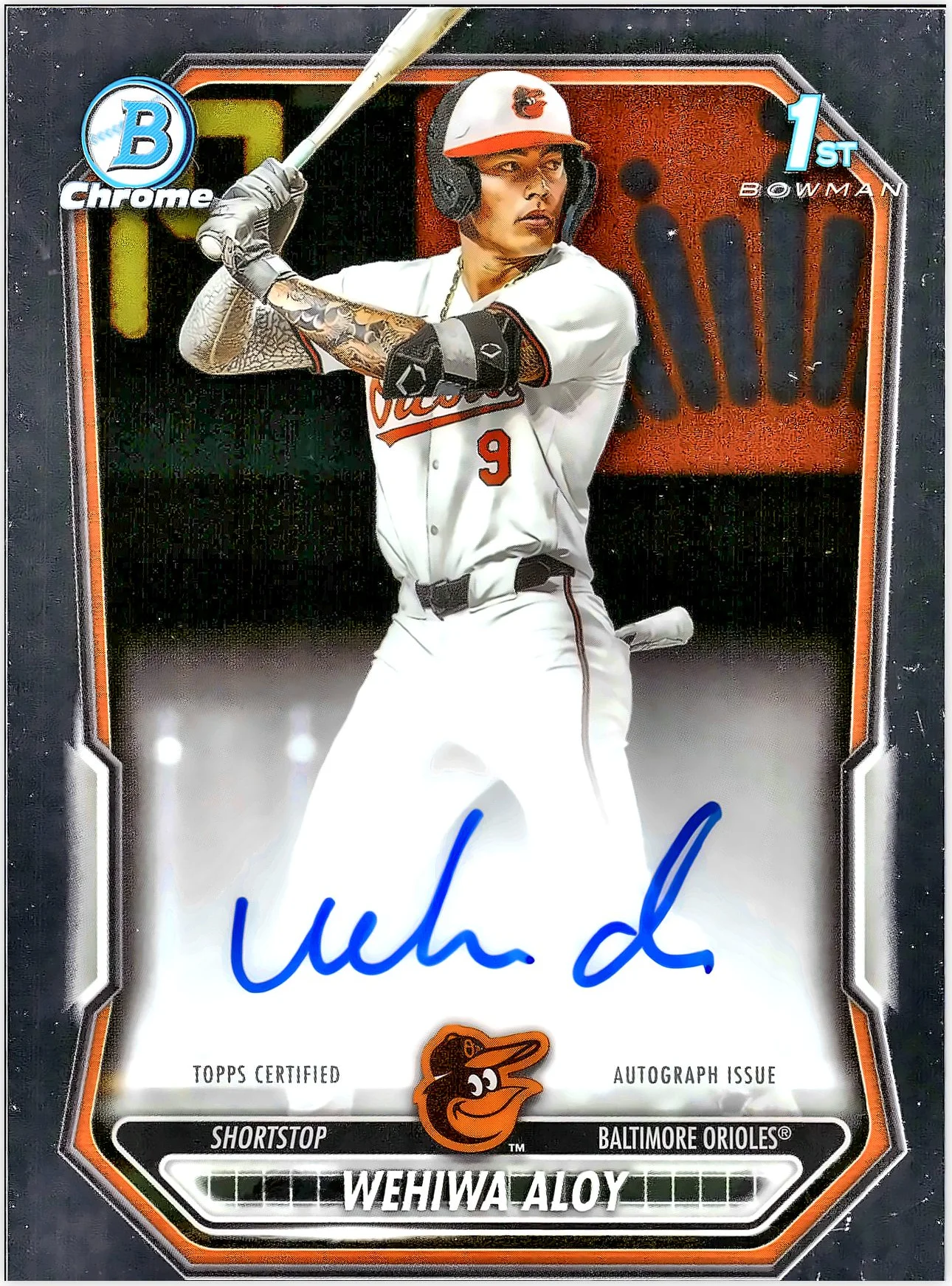 Wehiwa Aloy #CPA-WA 2026 Bowman 1st Chrome baseball card - Front
