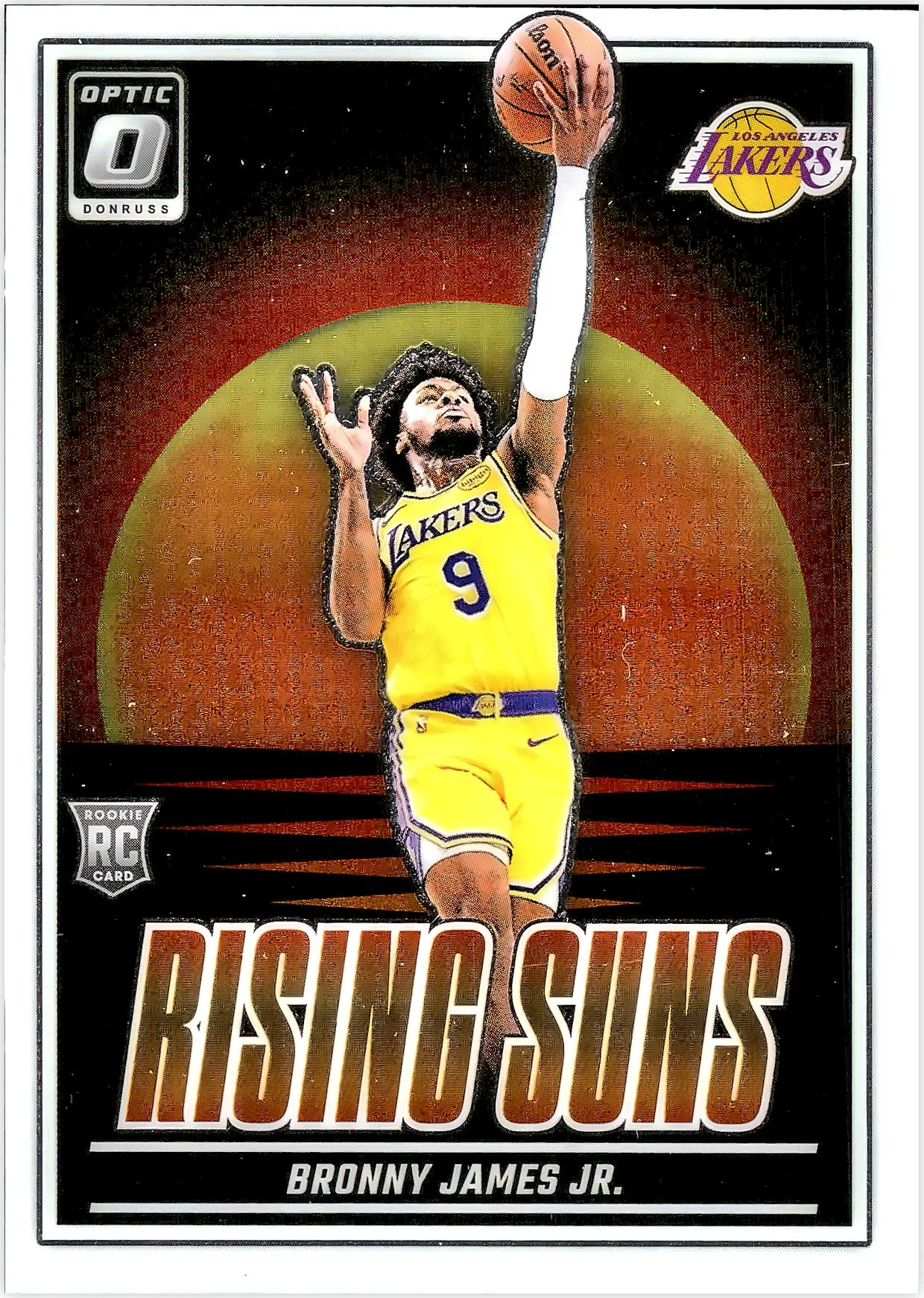 Bronny James Jr. #5 Rising Sun Rookie Card 2024 Optic Basketball basketball rookie card - Front