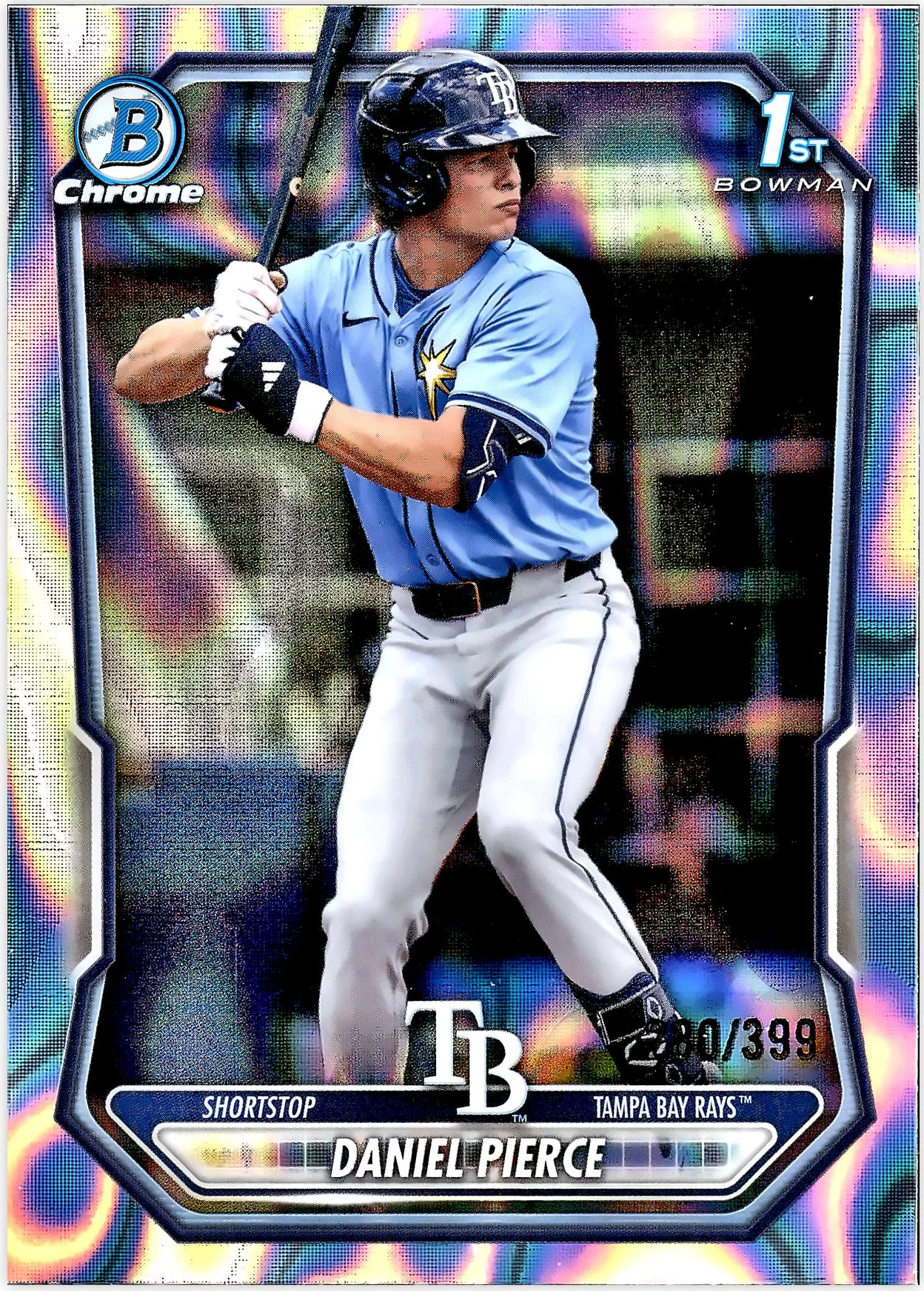 Daniel Pierce #BCP-77 Lava Refractor /399 2026 Bowman Chrome football card - Front