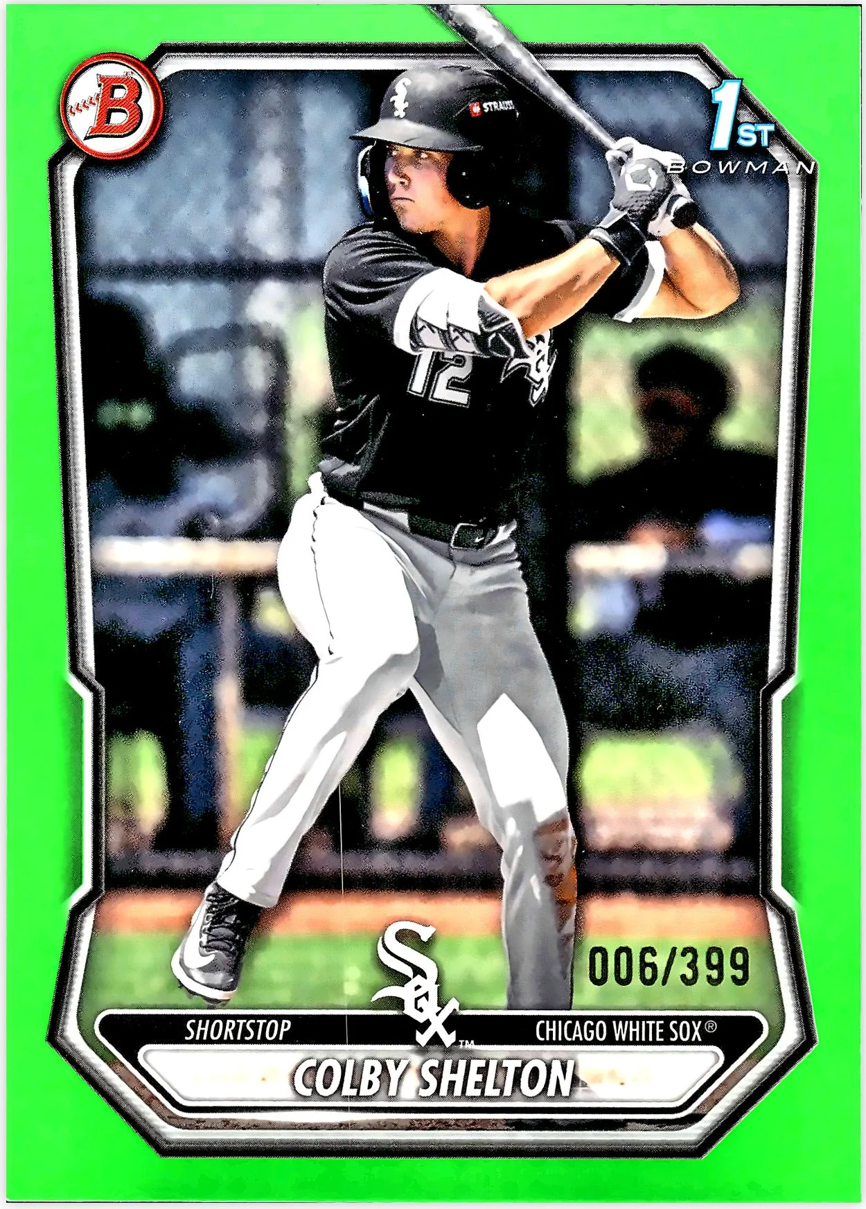Colby Shelton #BP-144 Neon Green Border /399 2026 Bowman baseball card - Front