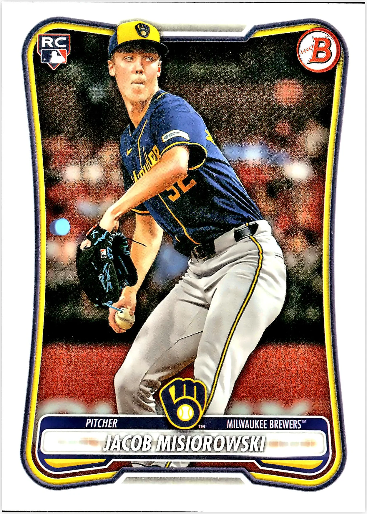 Jacob Misiorowski #35 Rookie Card 2026 Bowman baseball rookie card - Front