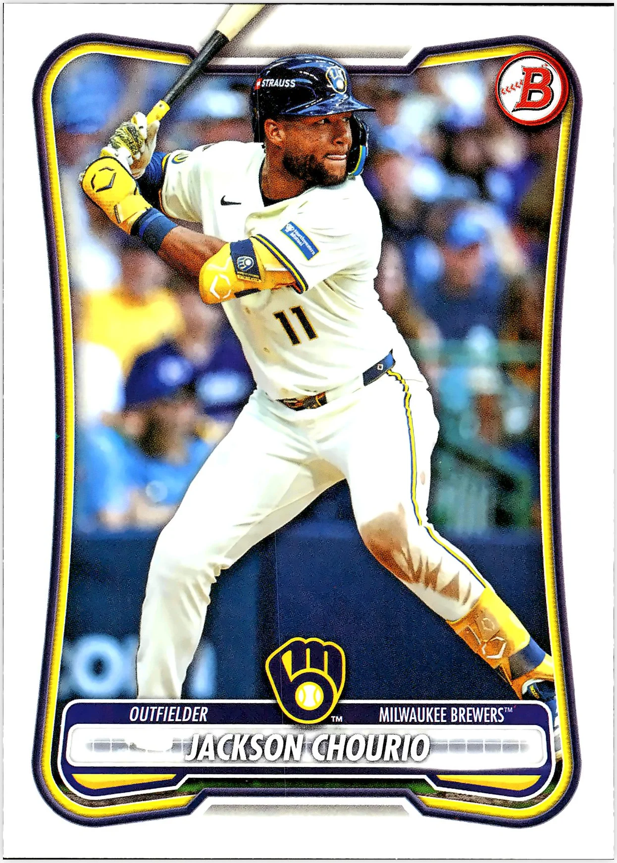 Jackson Chourio #4 2026 Bowman baseball card - Front