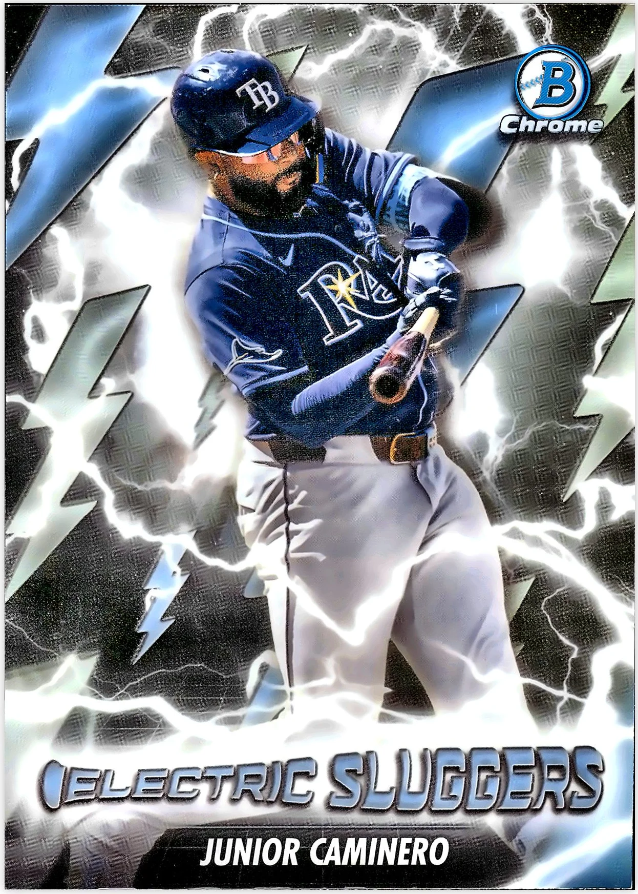 Junior Caminero #ES-4 Electric Sluggers 2026 Baseball baseball card - Front