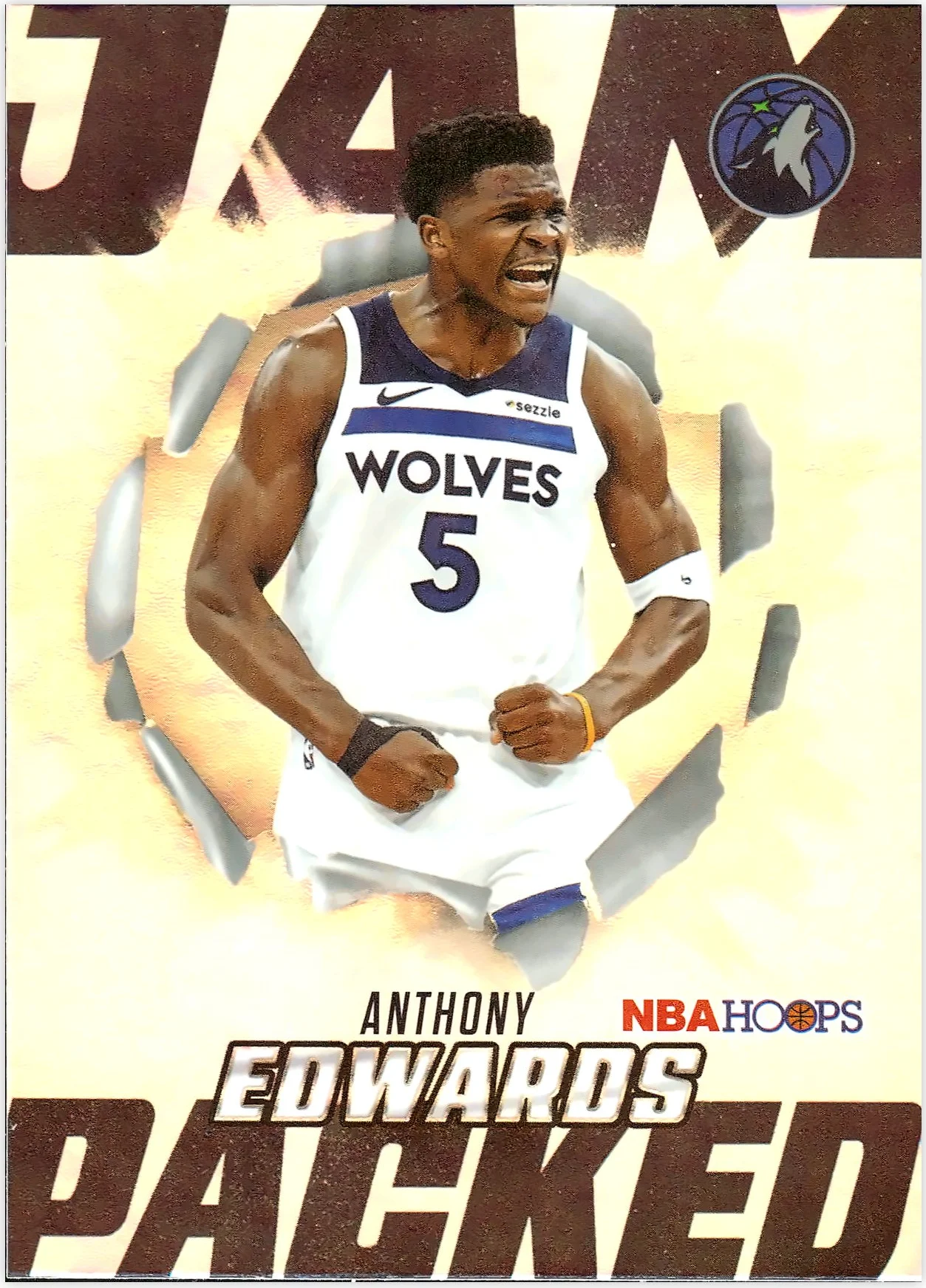 Anthony Edwards #JP-1 Jam Packed 2026 NBA Hoops basketball card - Front