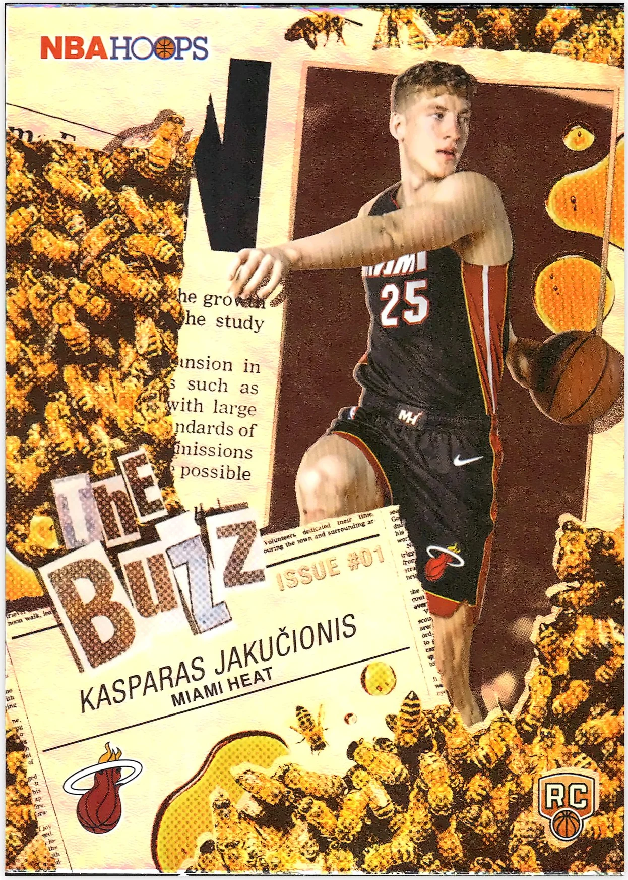 Kasparas Jakučionis #TB-20 The Buzz Rookie Card 2026 NBA Hoops basketball rookie card - Front