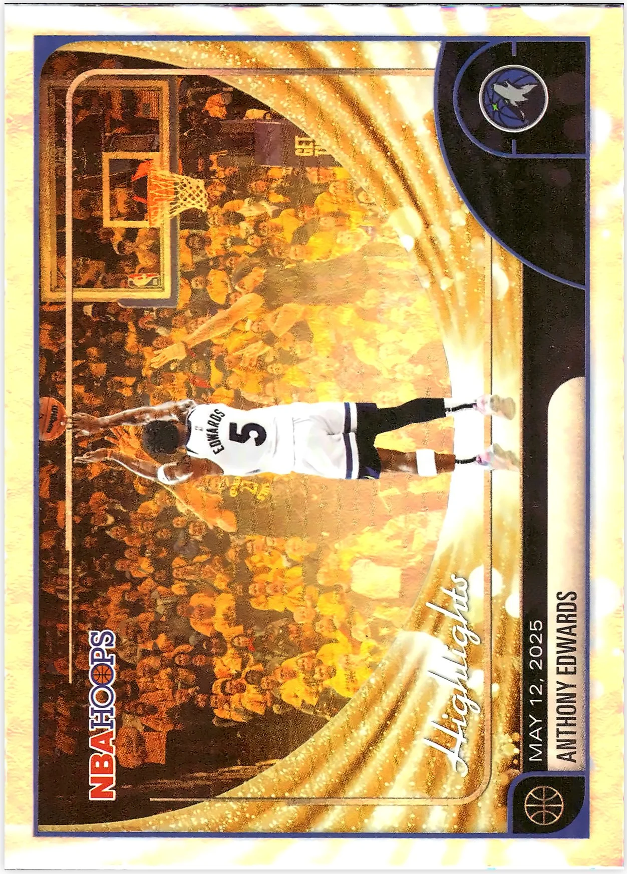 Anthony Edwards #270 Highlights 2026 NBA Hoops basketball card - Front