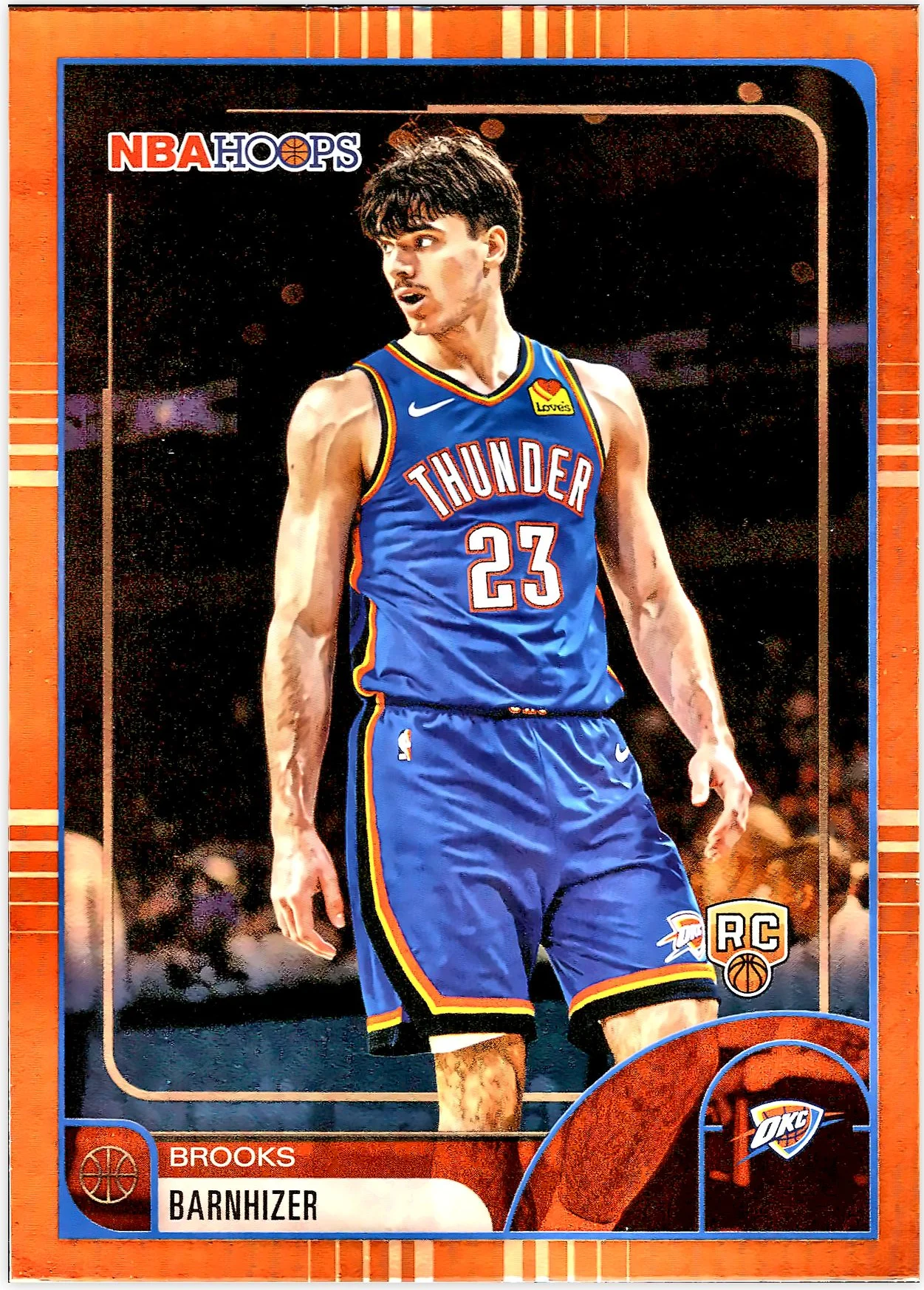 Brooks Barnhizer #158 Orange Hoops Rookie Card 2026 NBA Hoops basketball rookie card - Front