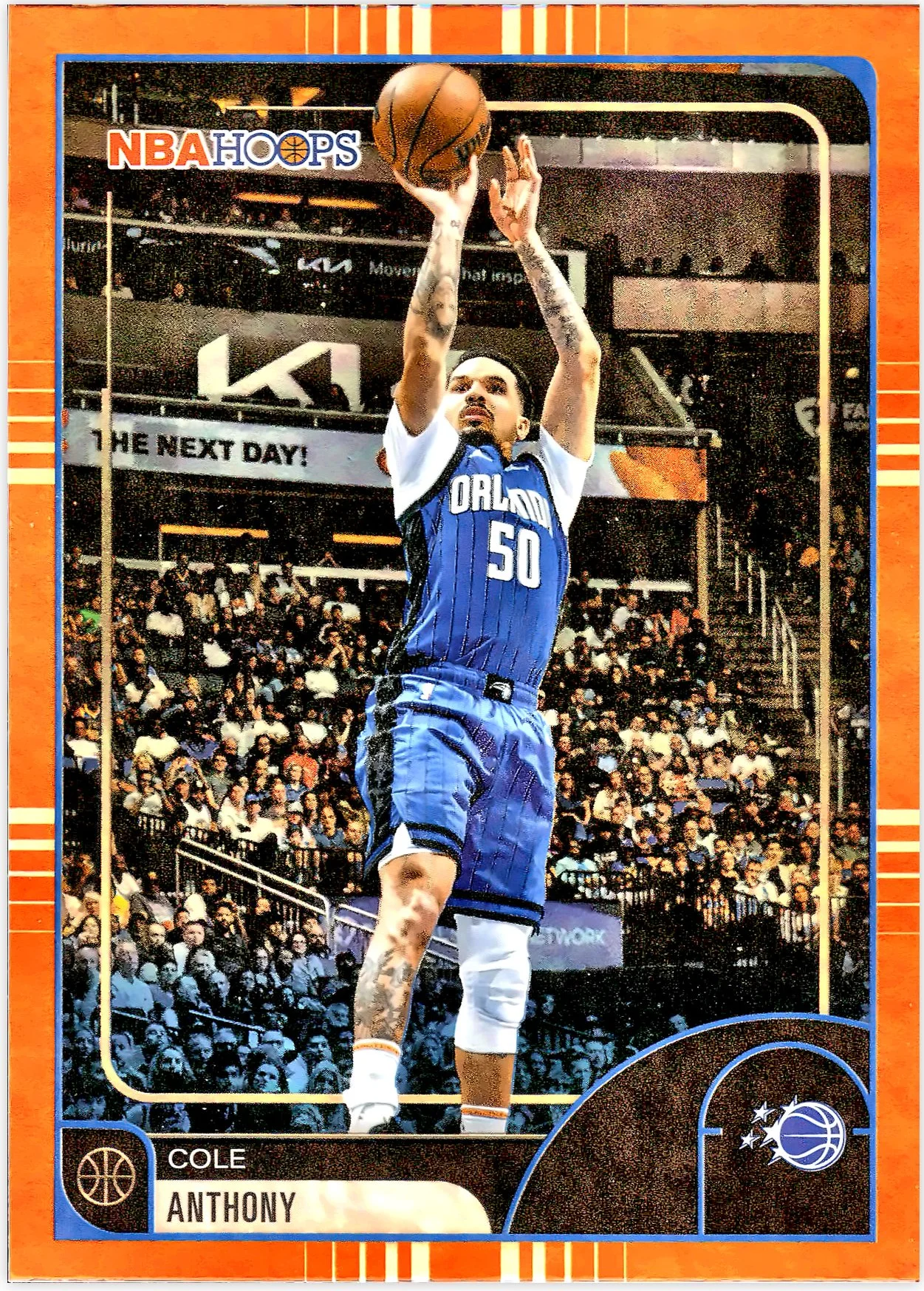 Cole Anthony #77 Orange Hoops 2026 NBA Hoops basketball card - Front