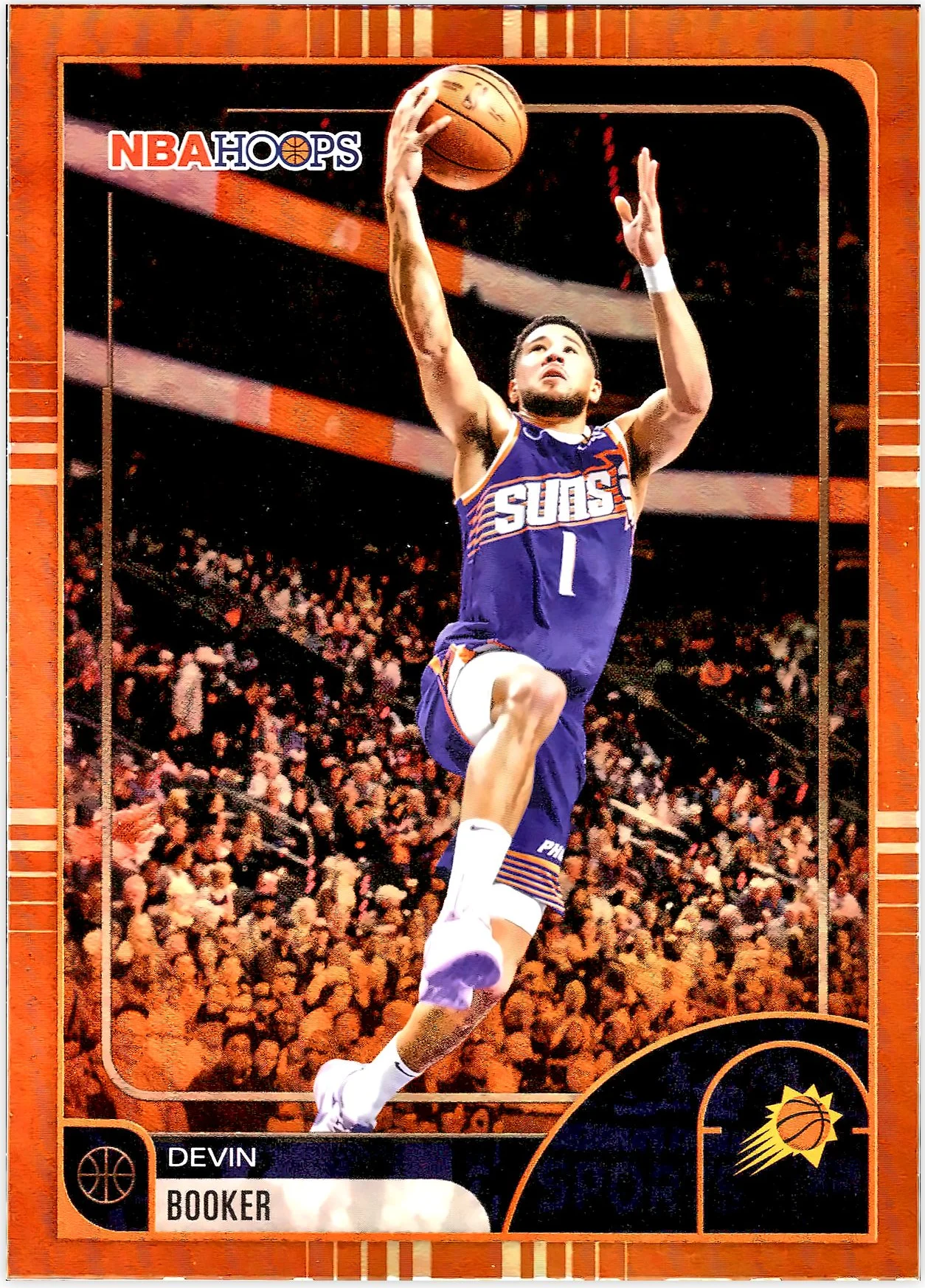 Devin Booker Orange Hoops 2026 NBA Hoops basketball card - Front