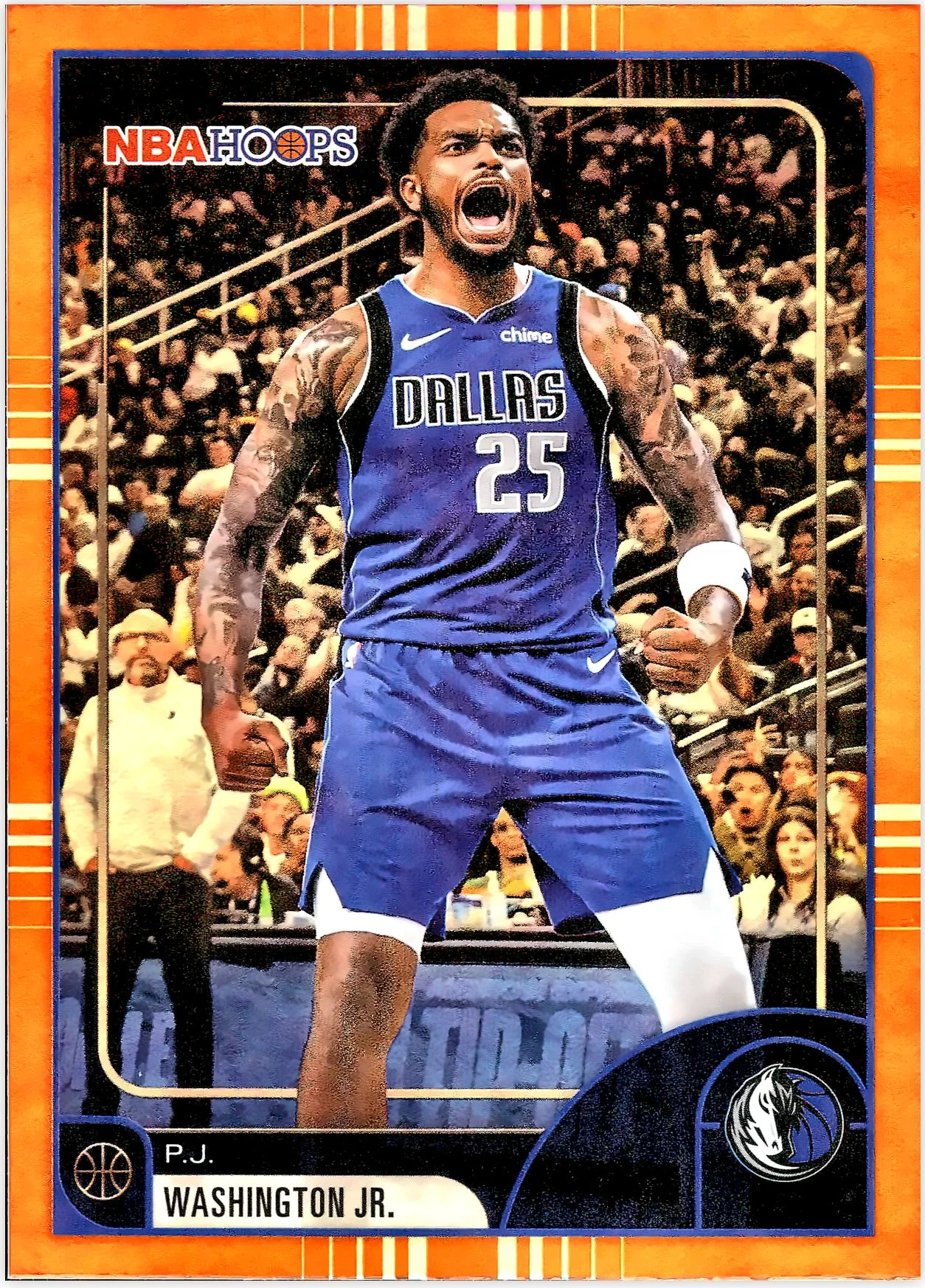 P.J. Washington Jr. #189 Orange Hoops 2026 NBA Hoops basketball card - Front