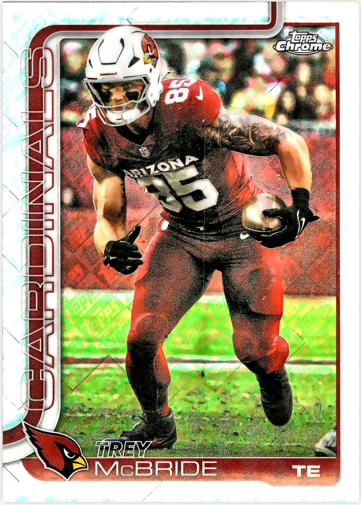 Trey McBride #4 Topps Foil Parallel 2025 Topps Chrome Football football card - Front