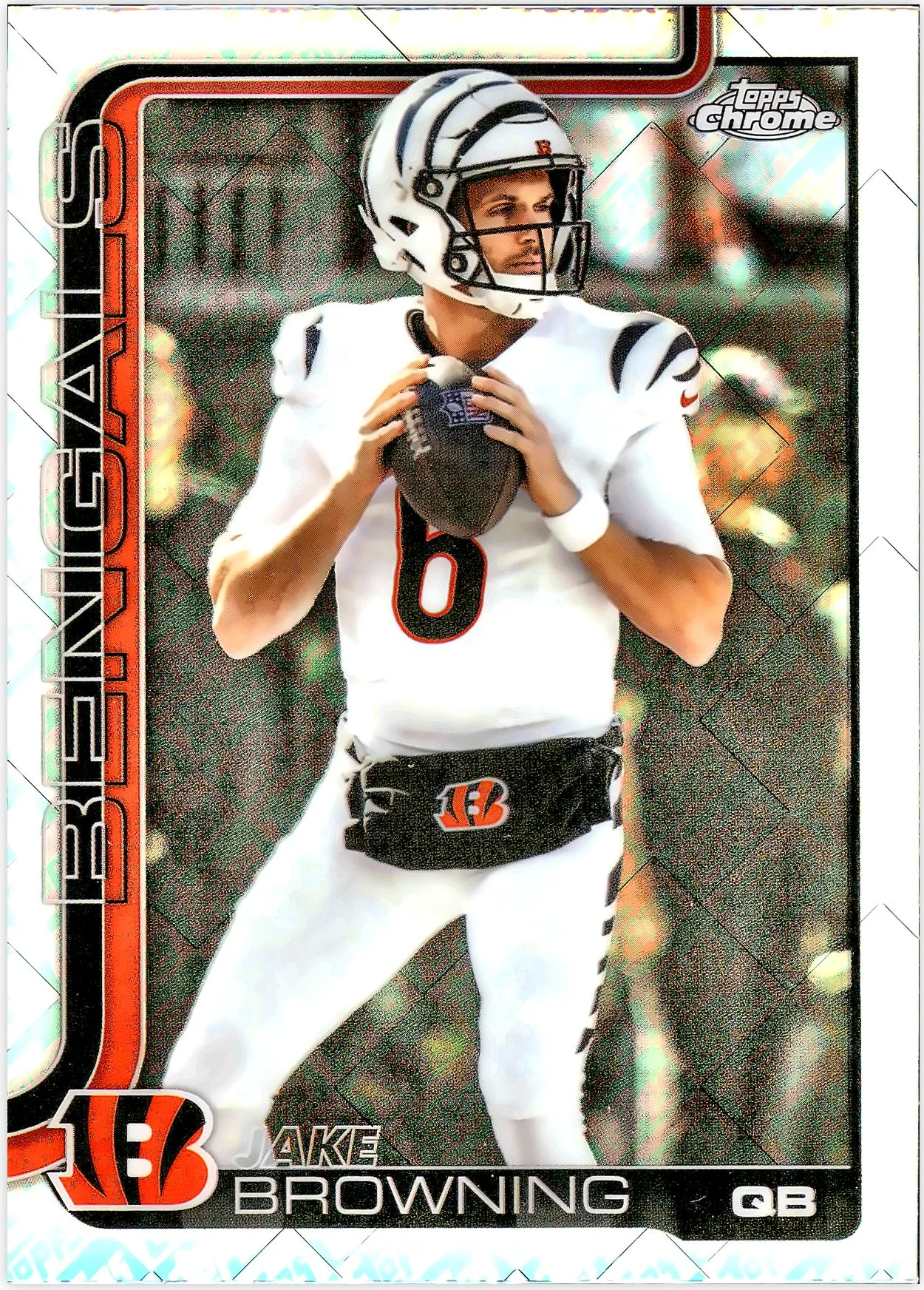 Jake Browning #63 Topps Foil Parallel 2025 Topps Chrome Football football card - Front