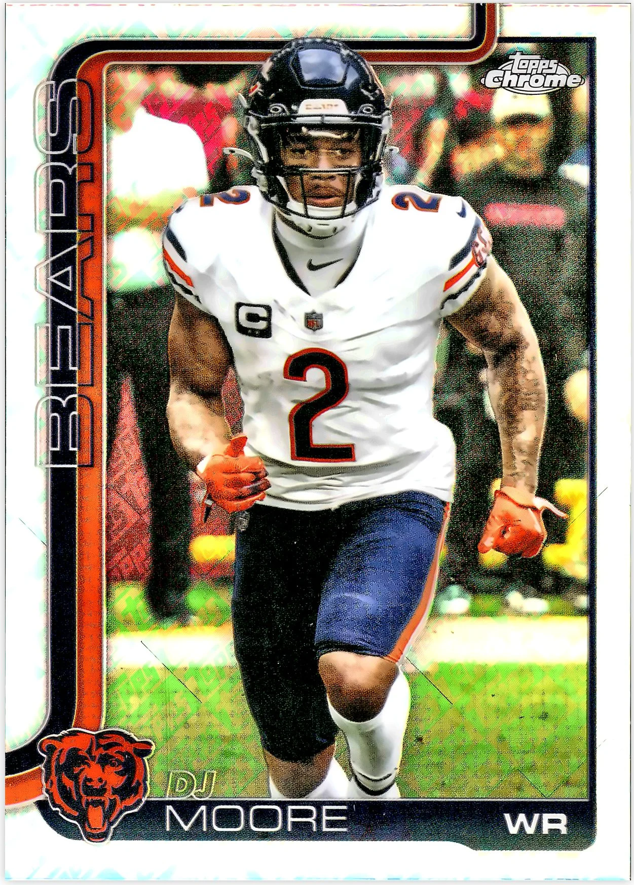 DJ Moore #48 Topps Foil Parallel 2025 Topps Chrome Football football card - Front
