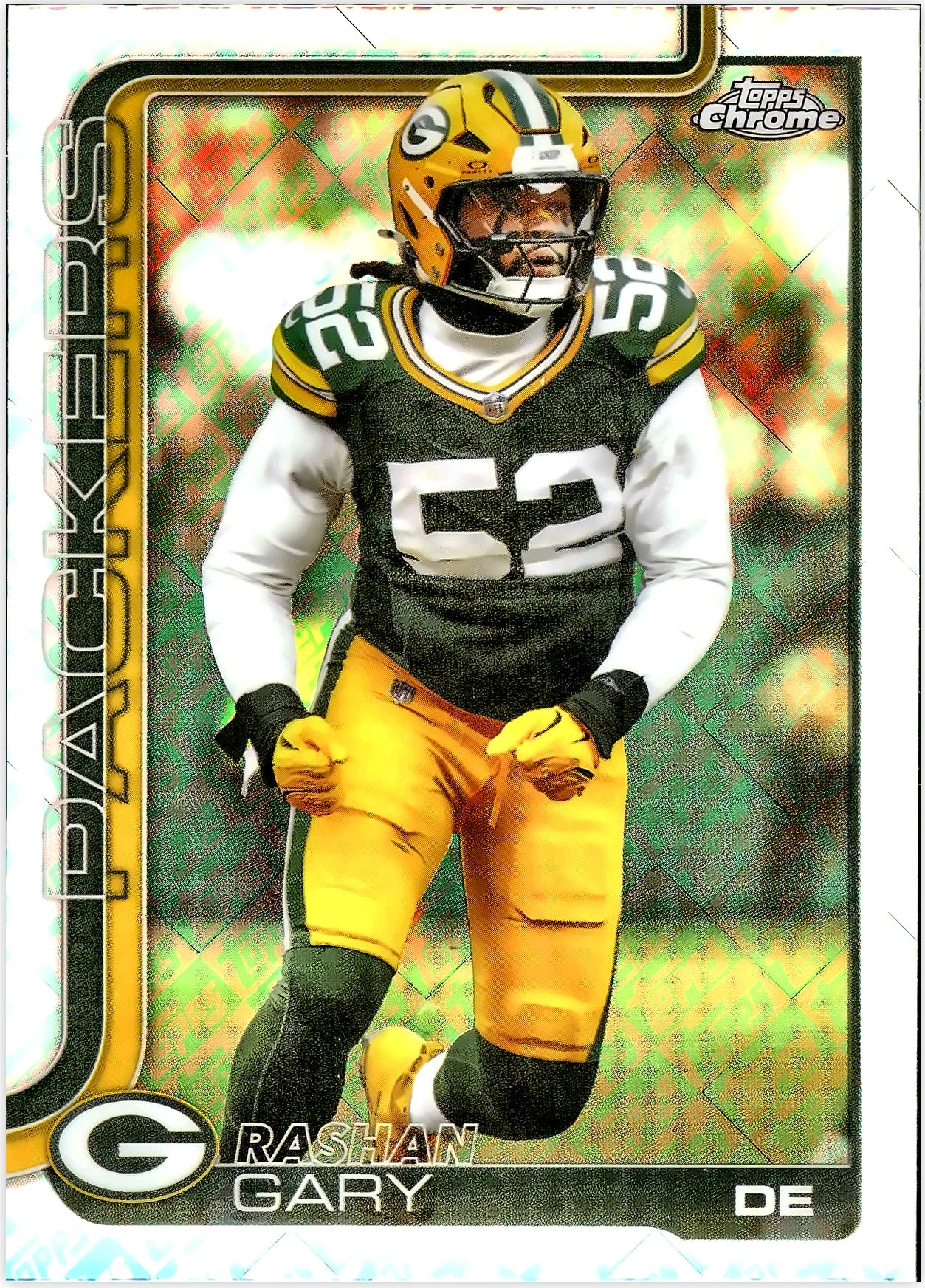 Rashan Gary #111 Topps Foil Parallel 2025 Topps Chrome Football football card - Front