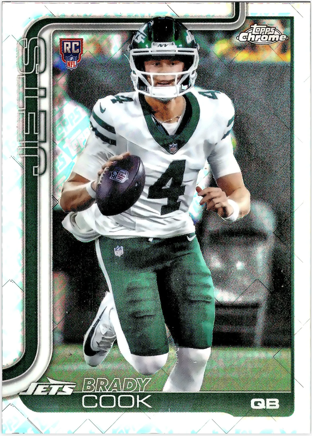 Brady Cook #319 Topps Foil Parallel Rookie Card 2025 Topps Chrome Football football rookie card - Front