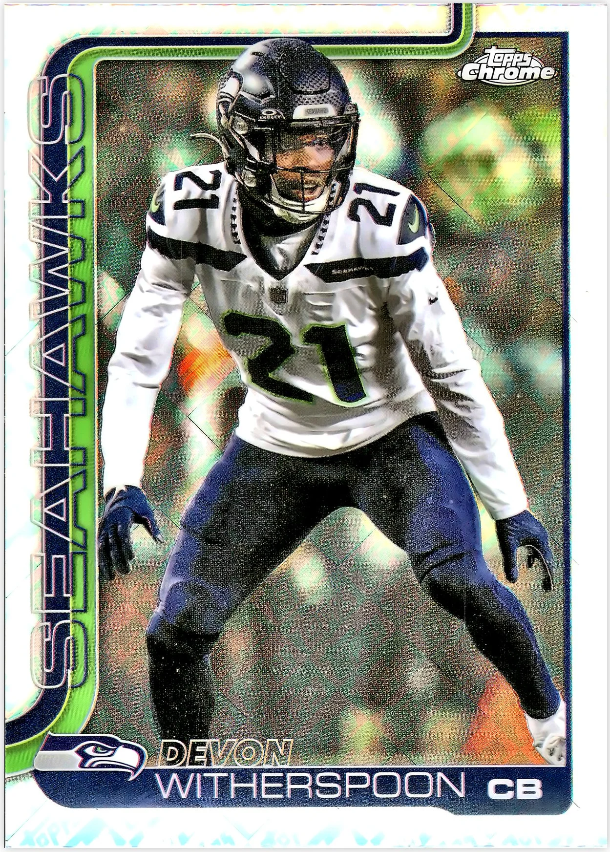 Devon Witherspoon #277 Topps Foil Parallel 2025 Topps Chrome Football football card - Front
