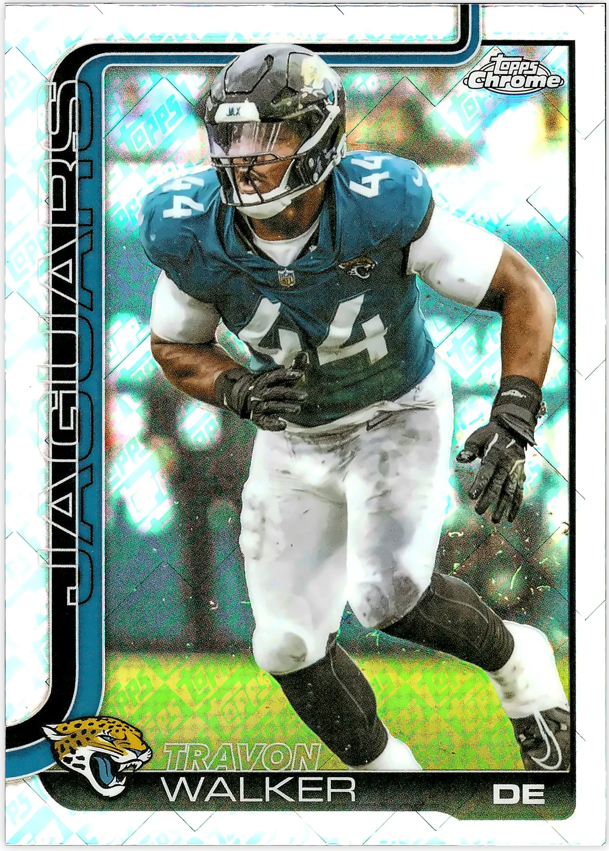 Travon Walker #1 Topps Foil Parallel 2025 Topps Chrome Football football card - Front