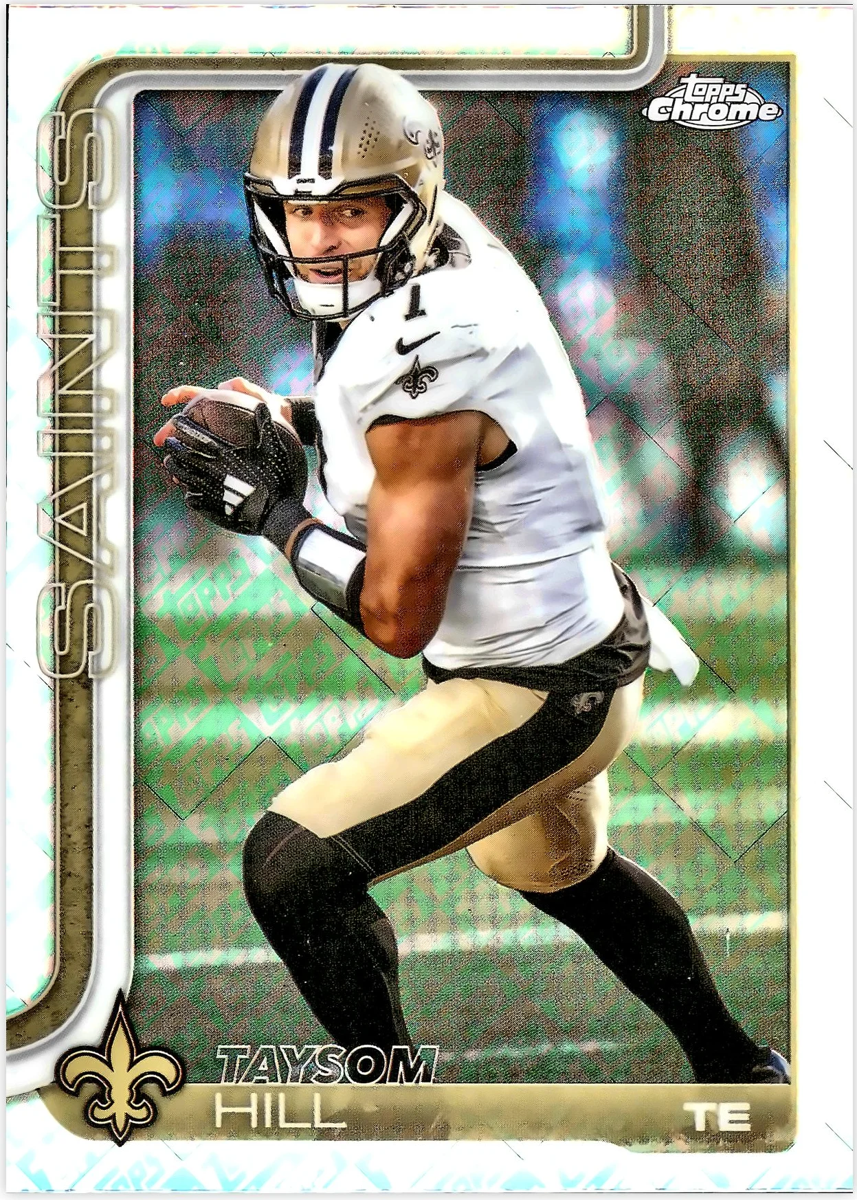 Taysom Hill #222 Topps Foil Parallel 2025 Topps Chrome Football football card - Front