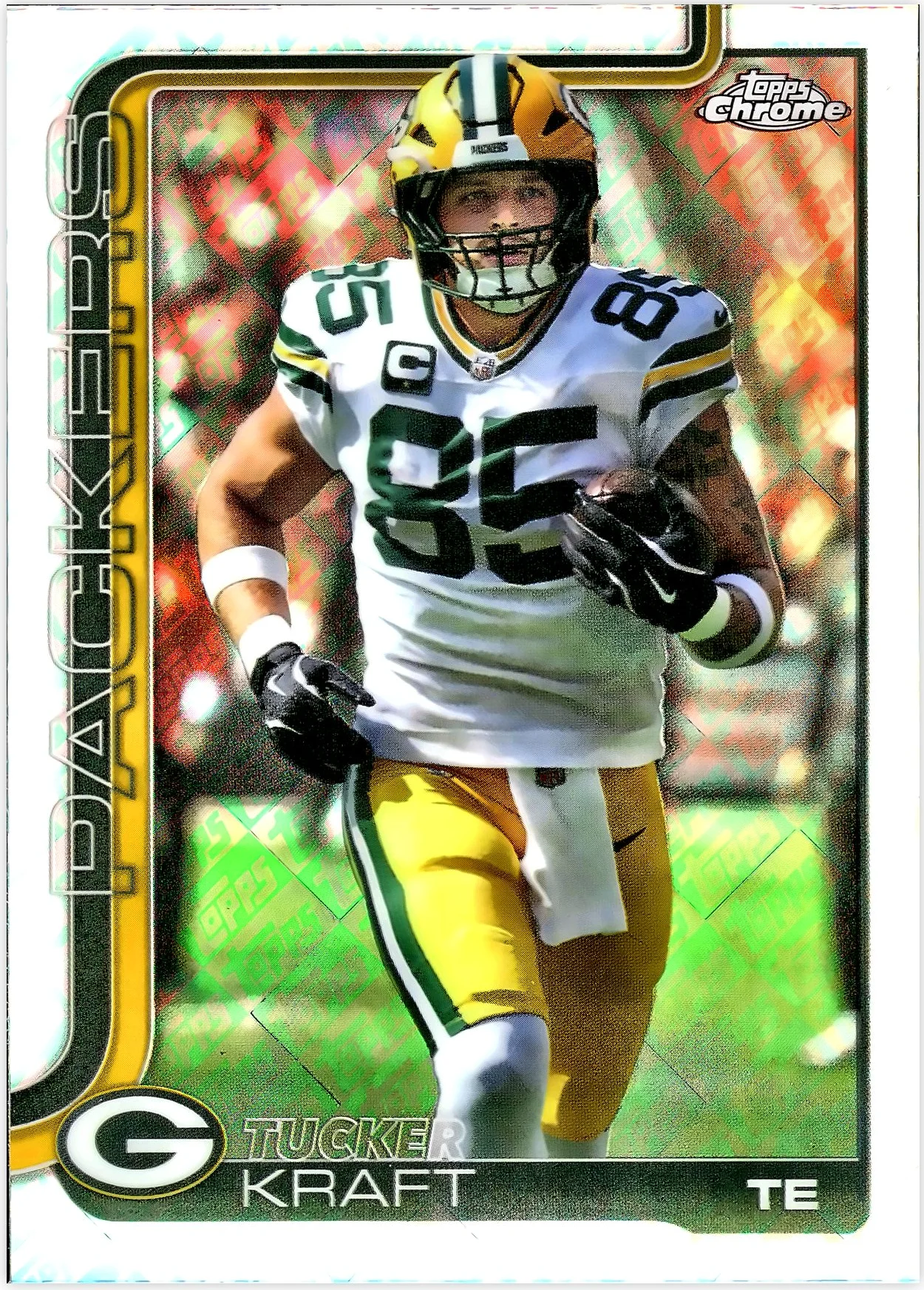 Tucker Kraft #108 Topps Foil Parallel 2025 Topps Chrome Football football card - Front
