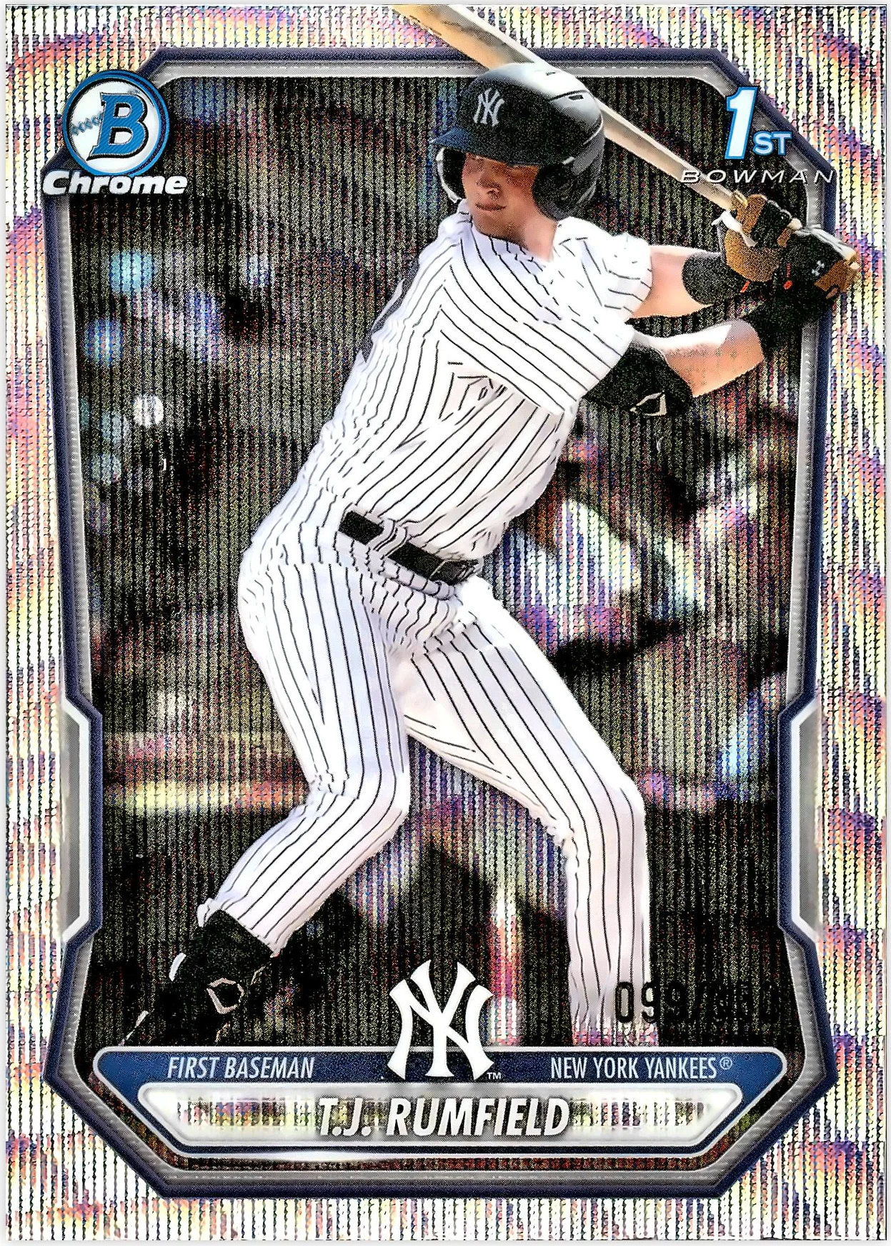 T.J. Rumfield #BCP-134 Wave Refractor /350 2026 Baseball baseball card - Front