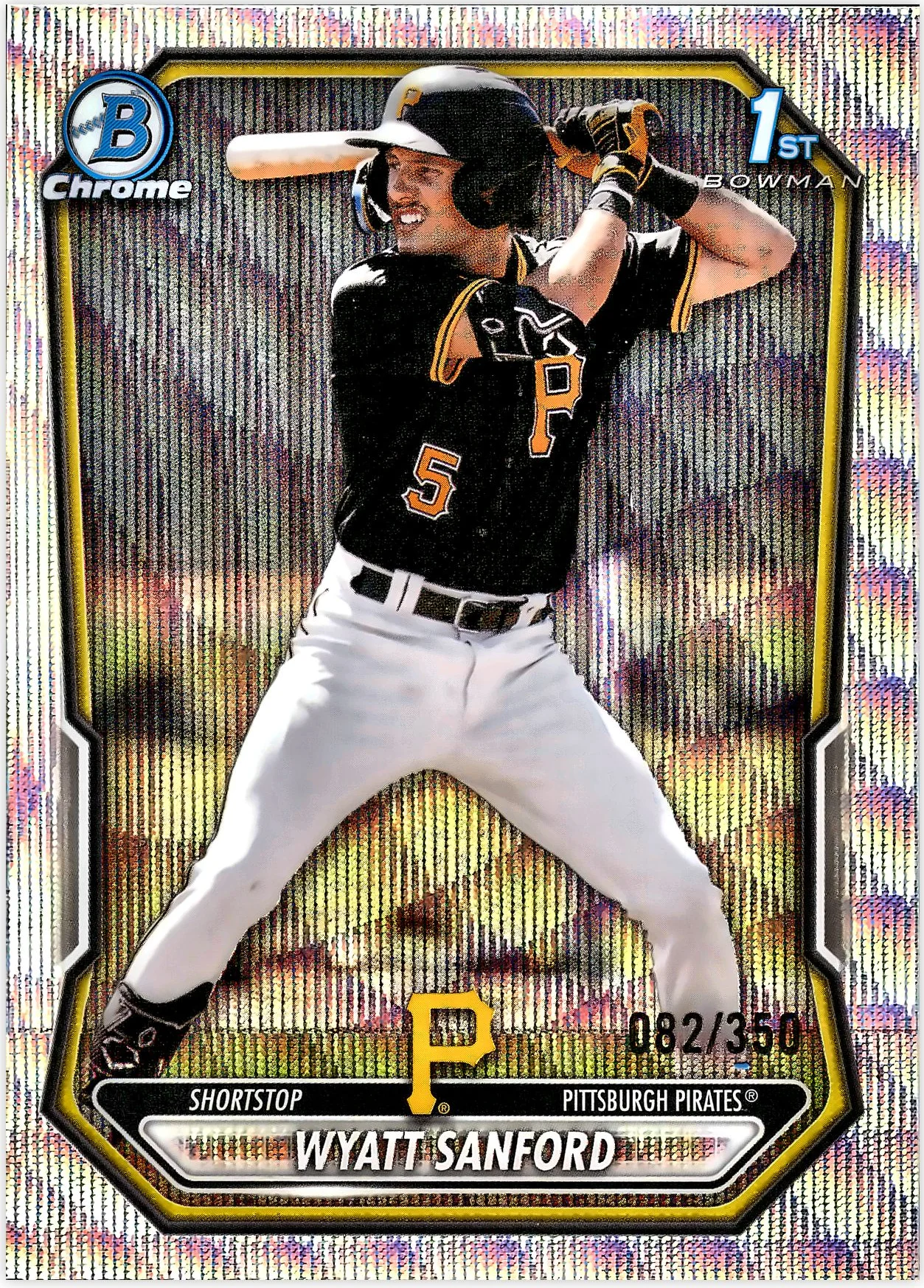 Wyatt Sanford #BCP-66 Wave Refractor /350 2026 Baseball baseball card - Front