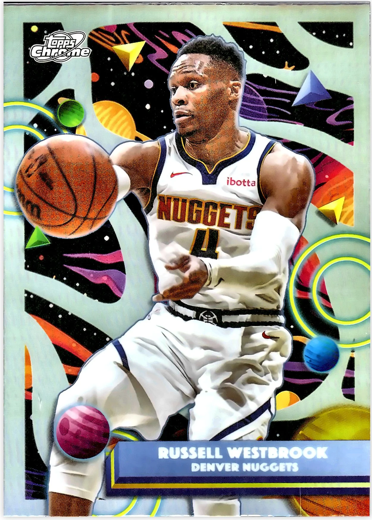 Russell Westbrook #43 Refractor 2026 Cosmic Chrome Basketball basketball card - Front
