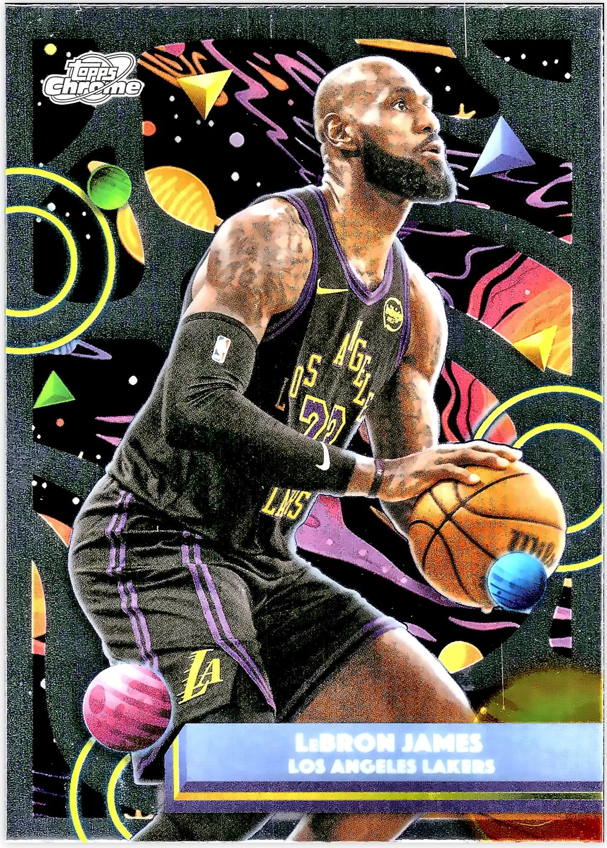 LeBron James #157 2026 Cosmic Chrome Basketball basketball card - Front