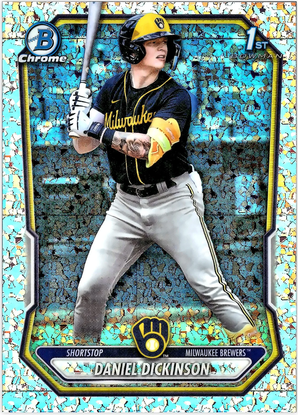 Daniel Dickinson #BCP-50 Mini Diamonds Refractor 2026 Baseball baseball card - Front