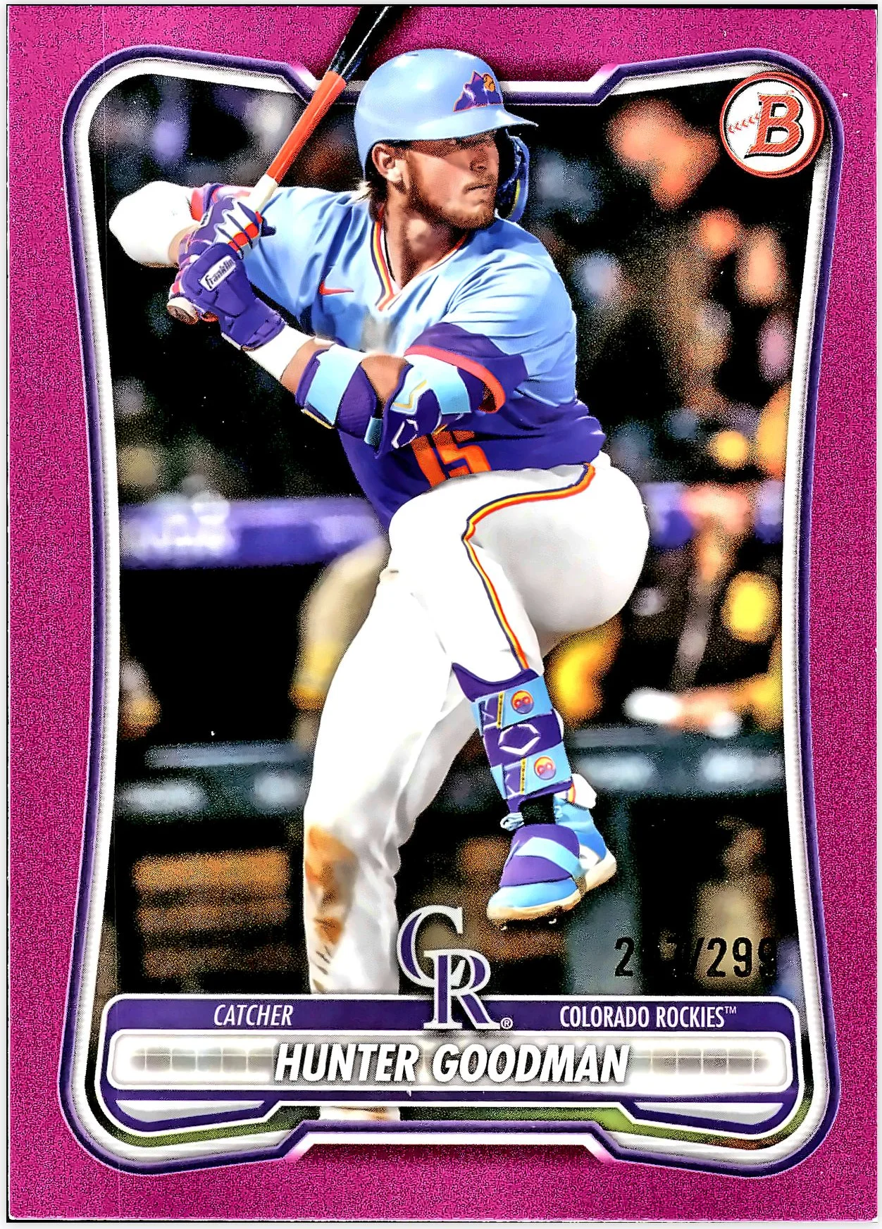 Hunter Goodman #82 Fuchsia /299 2026 Baseball baseball card - Front