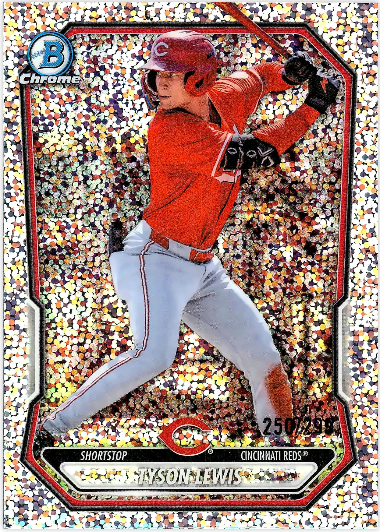 Tyson Lewis #BCP-5 Speckle /299 2026 Baseball baseball card - Front