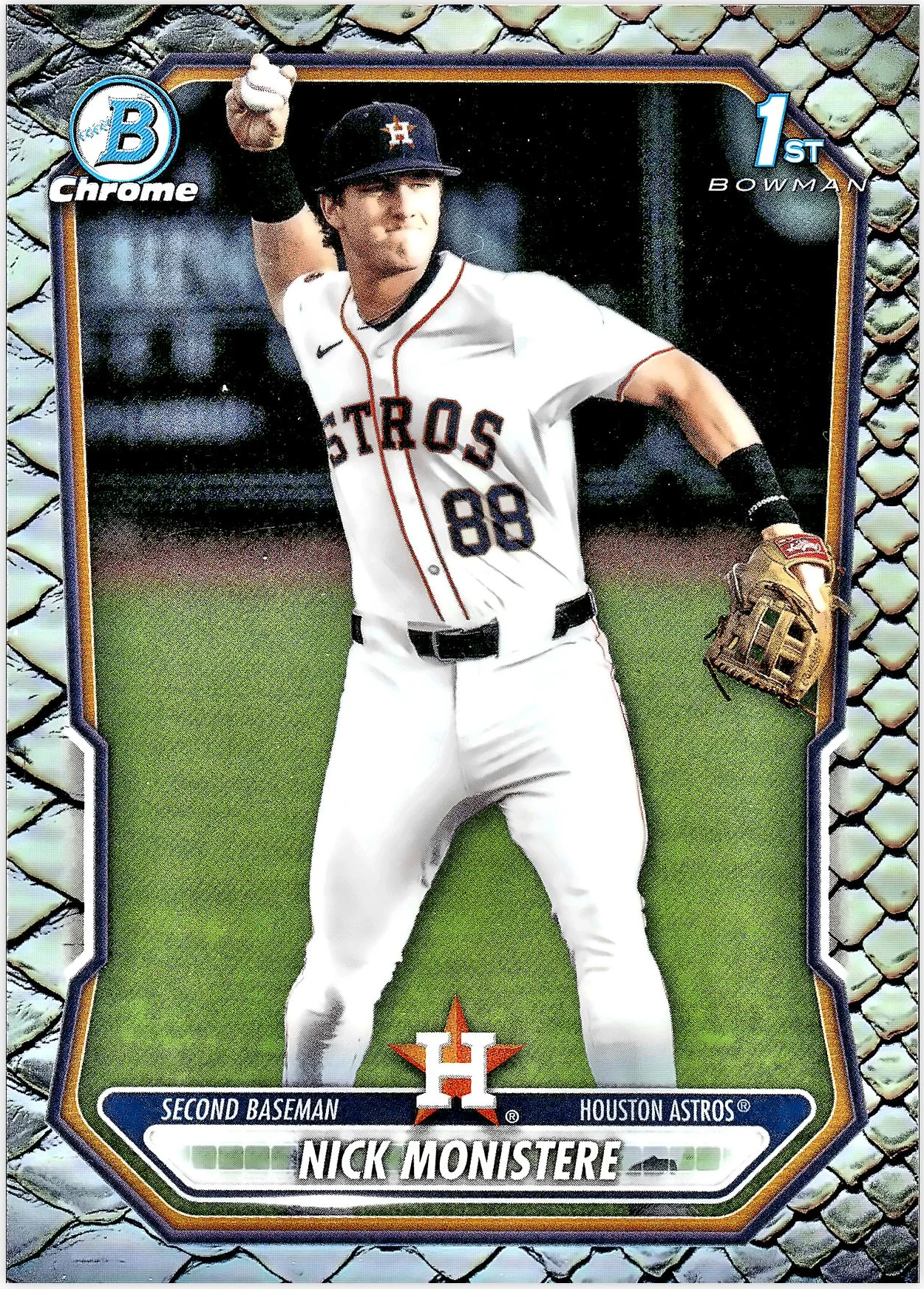 Nick Monistere #BCP-103 Reptilian Refractor 2026 Baseball baseball card - Front