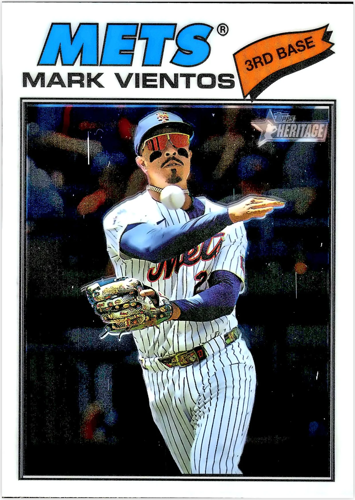 Mark Vientos #77 Chrome 2026 Heritage baseball card - Front
