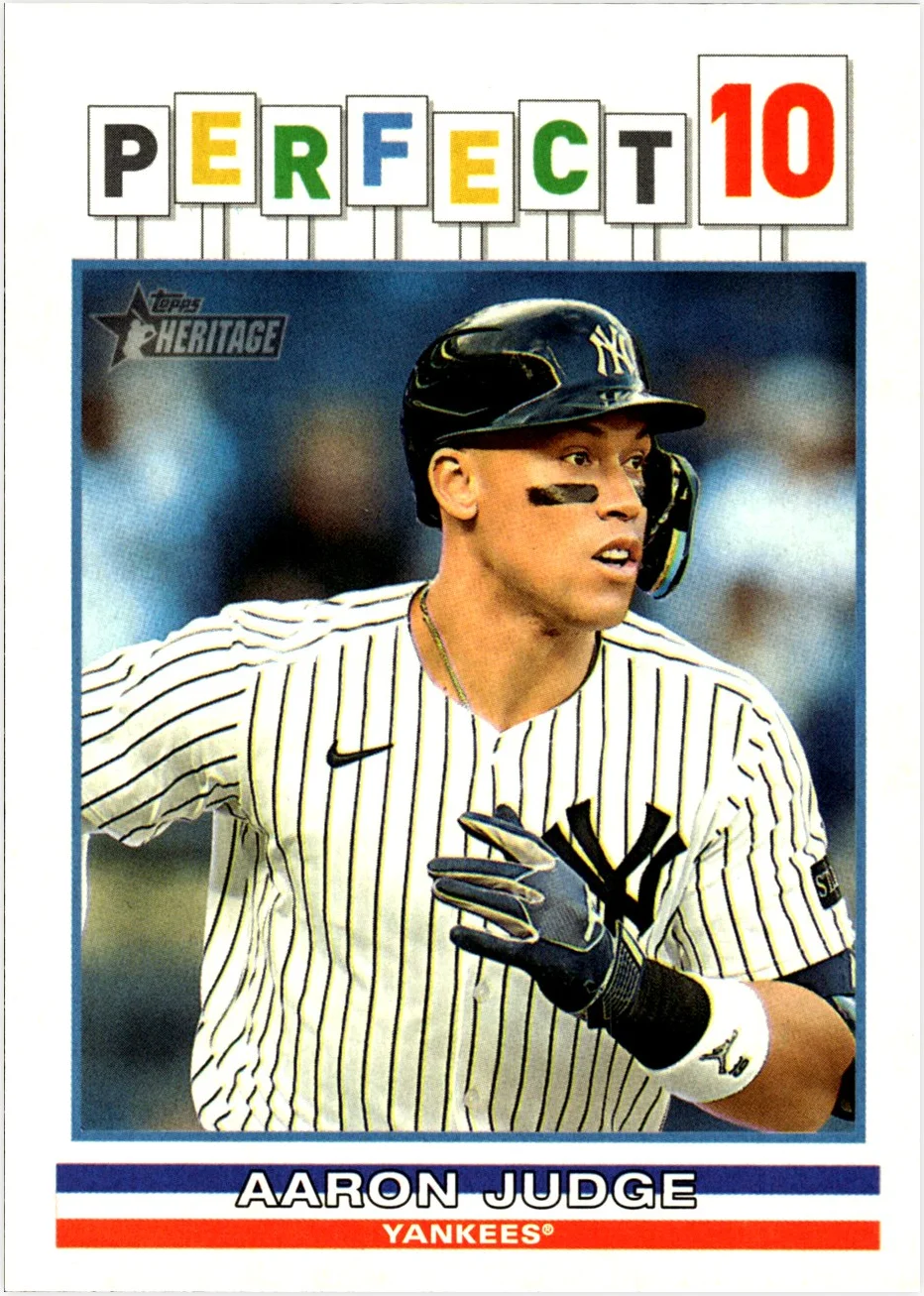Aaron Judge 2025 Topps Heritage #P10-1 Perfect 10 baseball card - Front