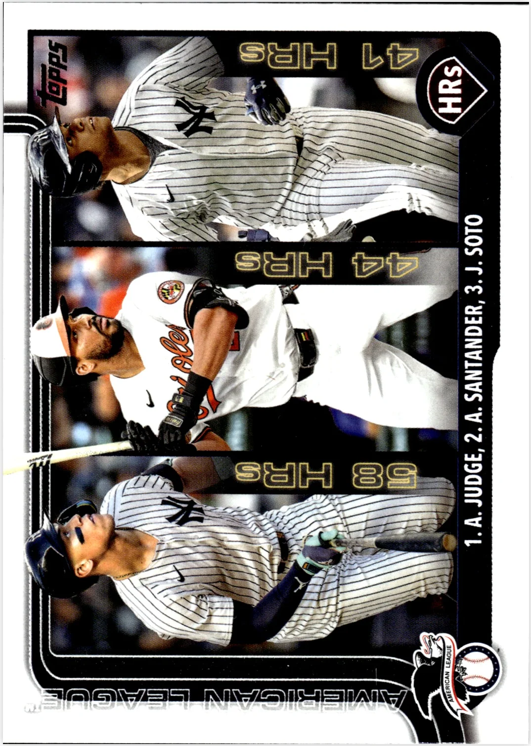 Aaron Judge, Juan Soto, Anthony Santander 2025 Topps #79 baseball card - Front