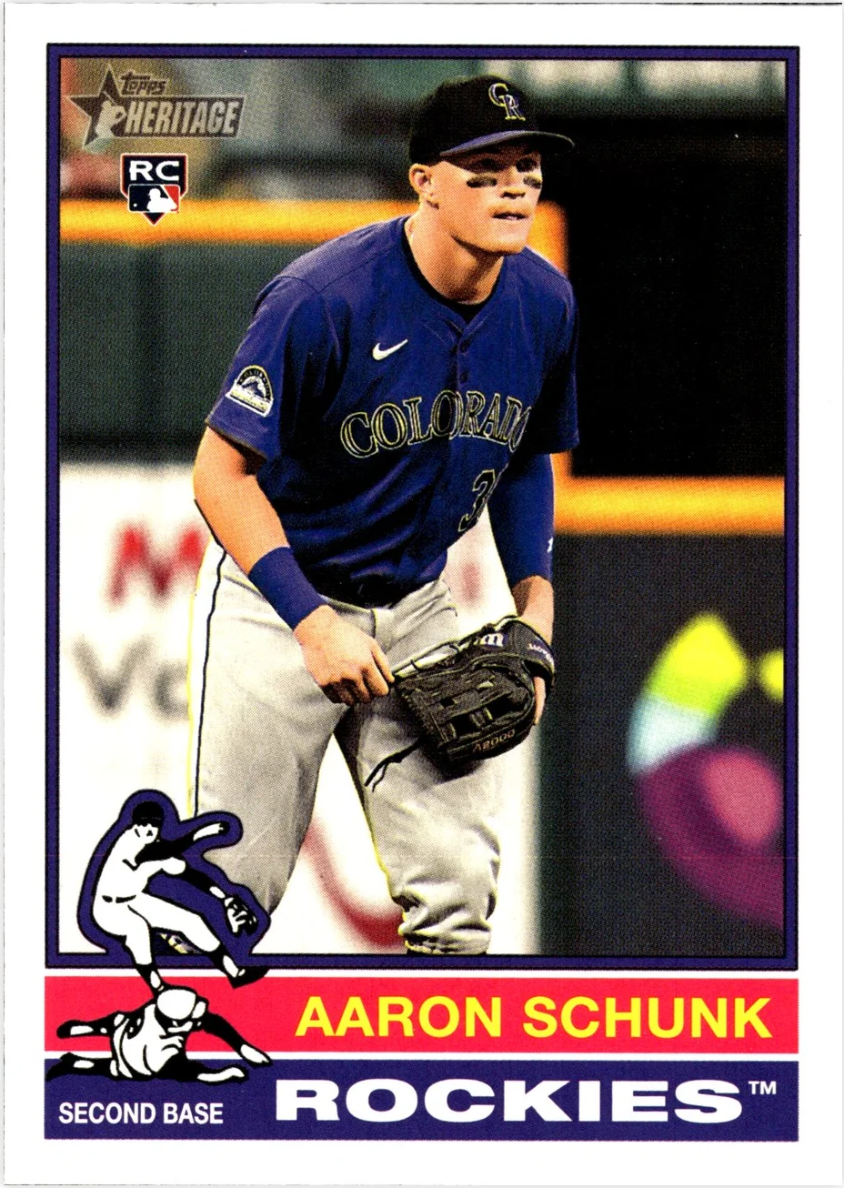 Aaron Schunk 2025 Topps Heritage #90 baseball rookie card - Front