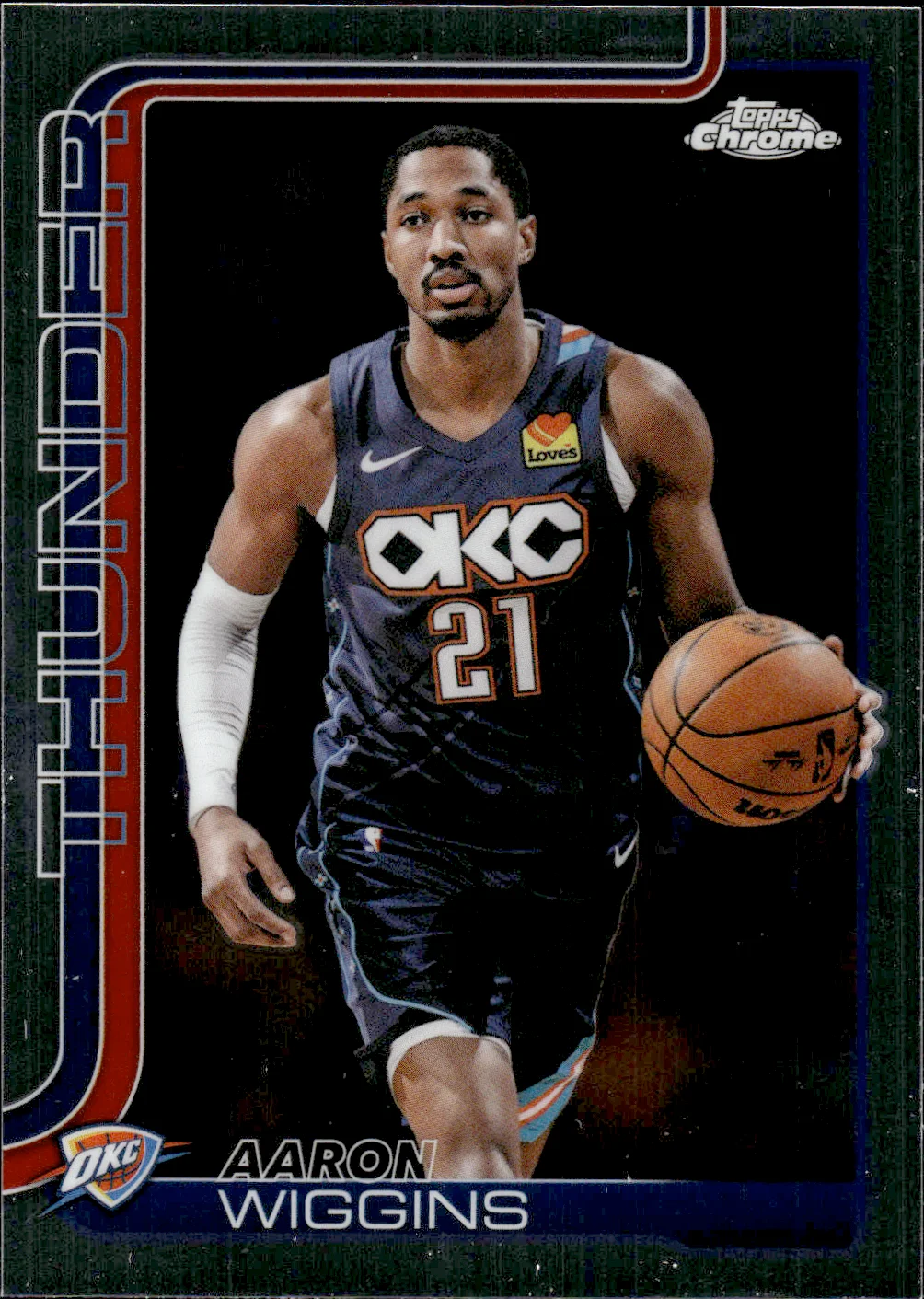 Aaron Wiggins #132 2025 Topps Chrome Update Basketball basketball card - Front
