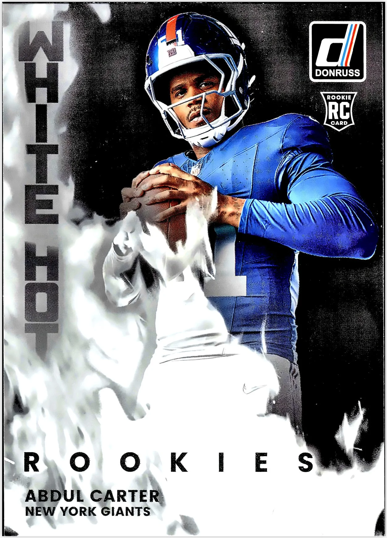 Abdul Carter 2025 Donruss #WHR-ALC White Hot Rookies football card - Front