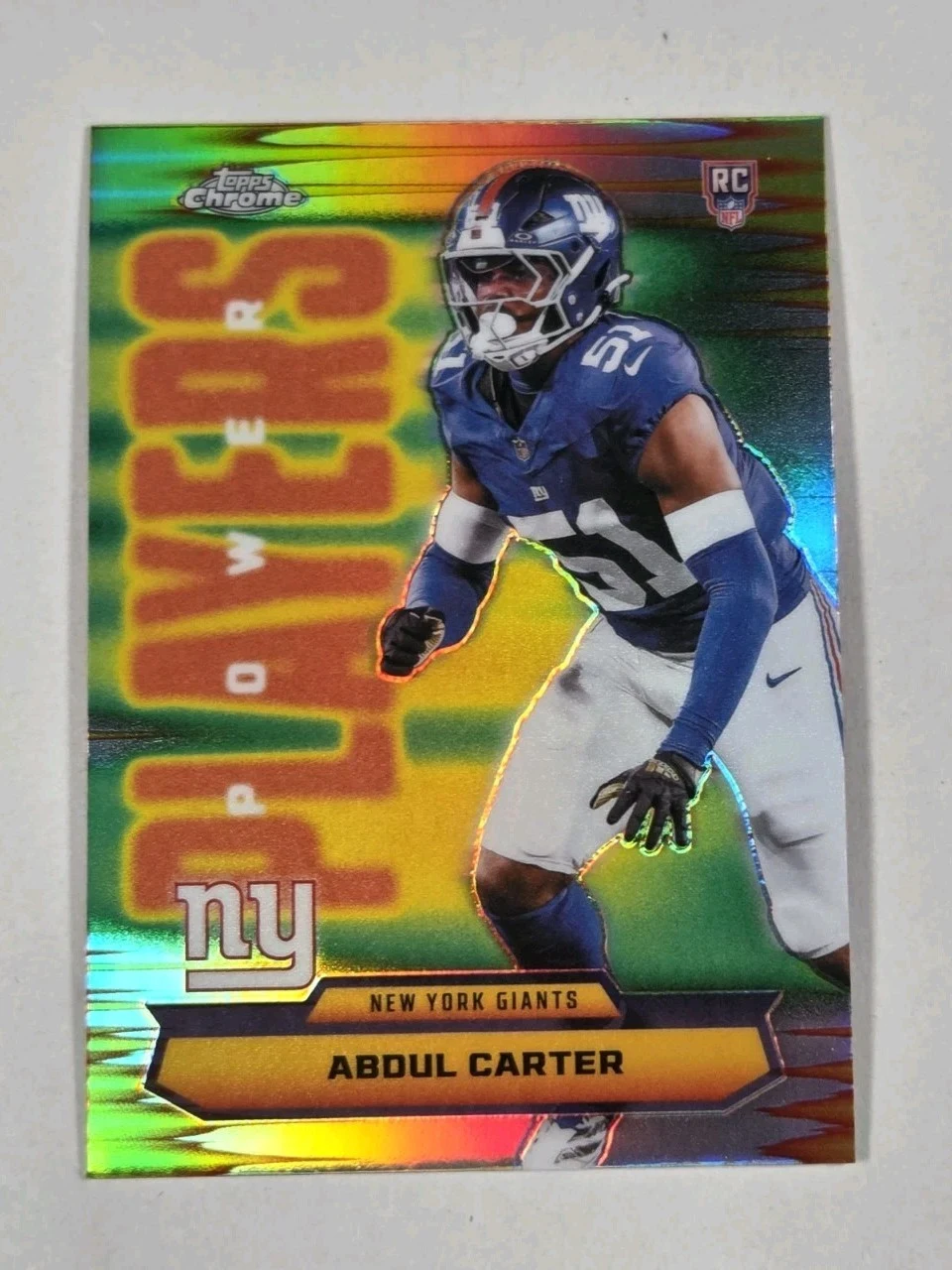 Abdul Carter 2025 Topps Chrome Football card