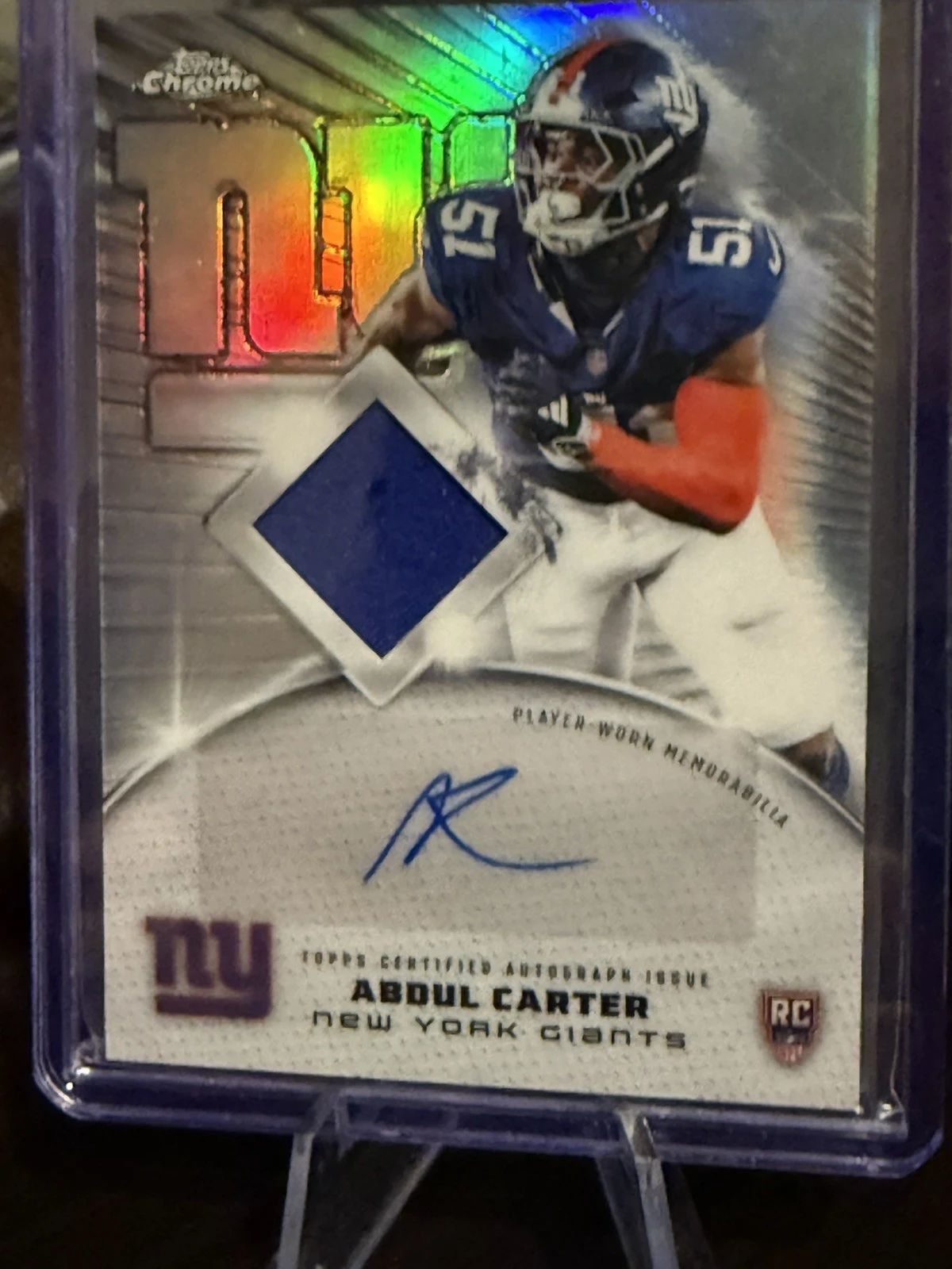 Abdul Carter 2025 Topps Chrome Football card