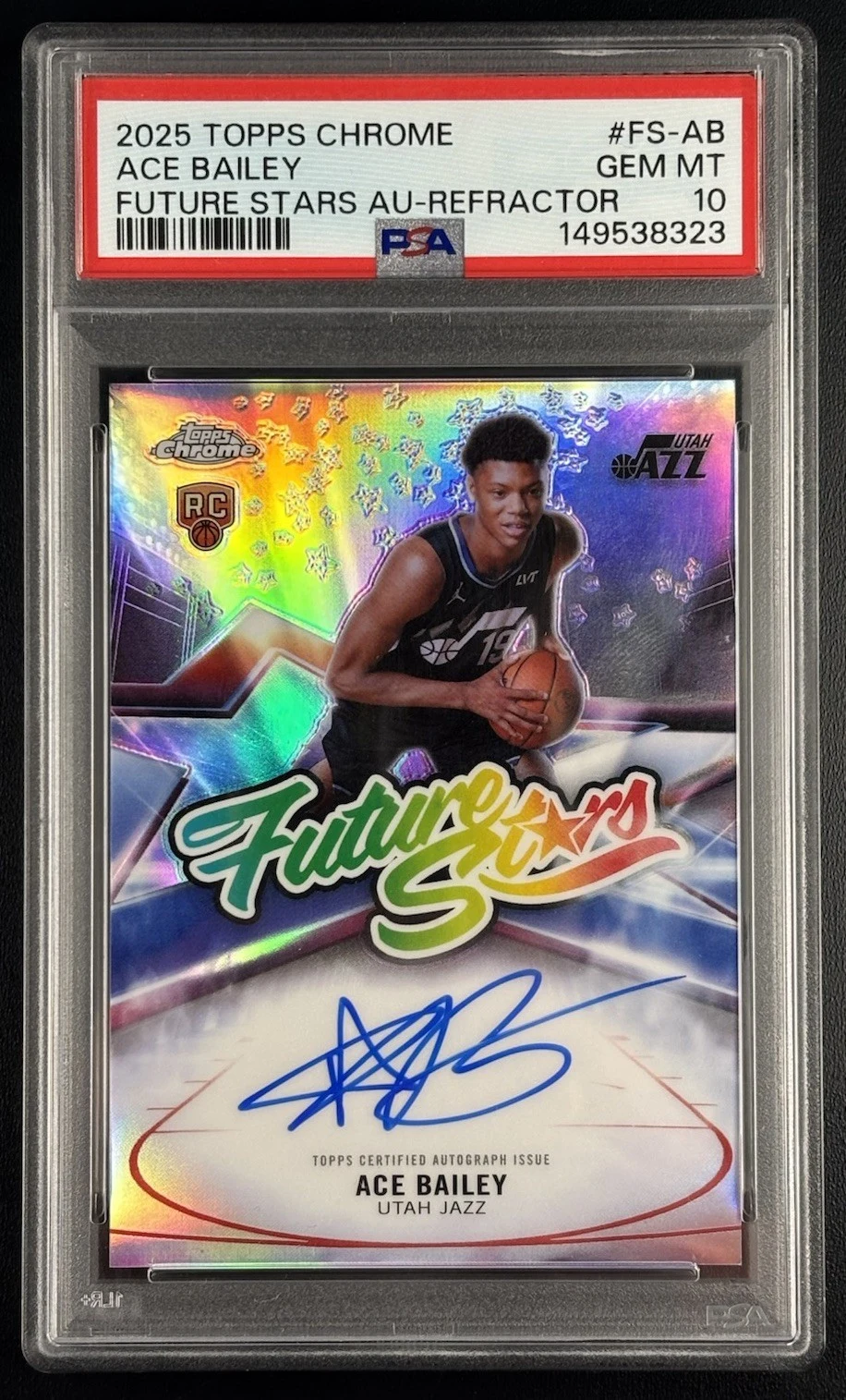Ace Bailey 2025 Topps Chrome Basketball card