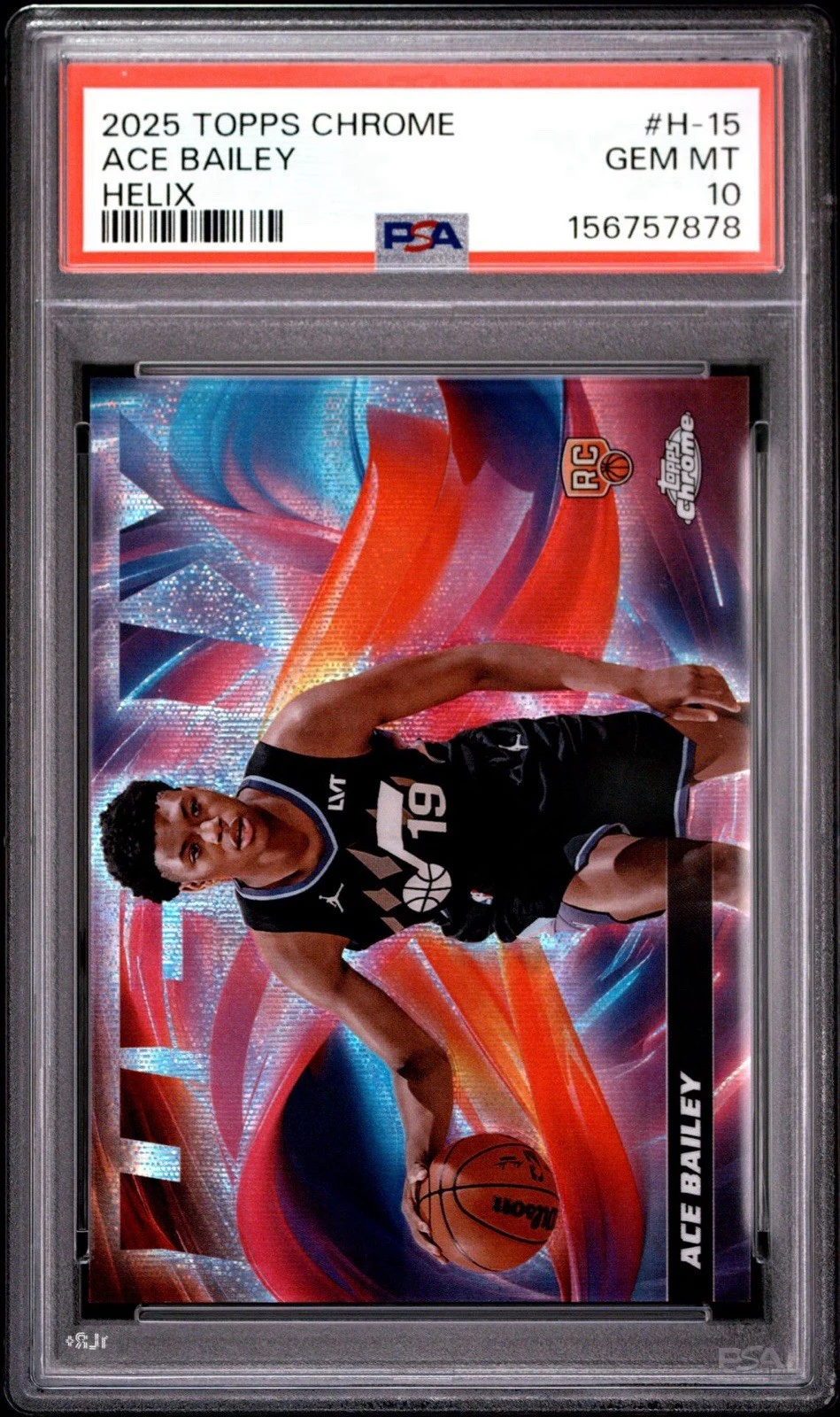Ace Bailey 2025 Topps Chrome Basketball card