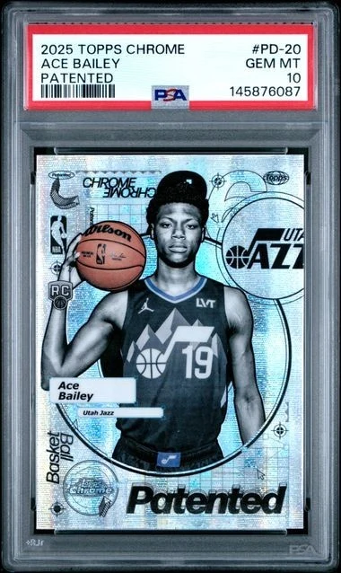 Ace Bailey 2025 Topps Chrome Basketball card