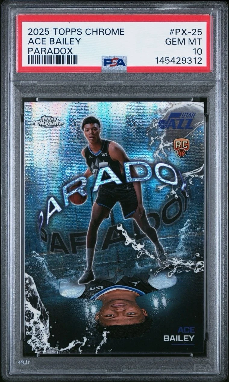 Ace Bailey 2025 Topps Chrome Basketball card