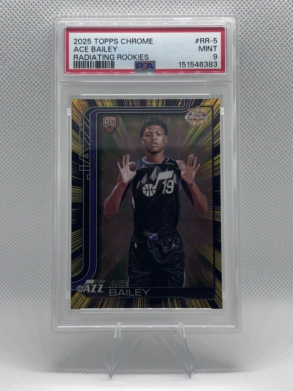 Ace Bailey 2025 Topps Chrome Basketball card
