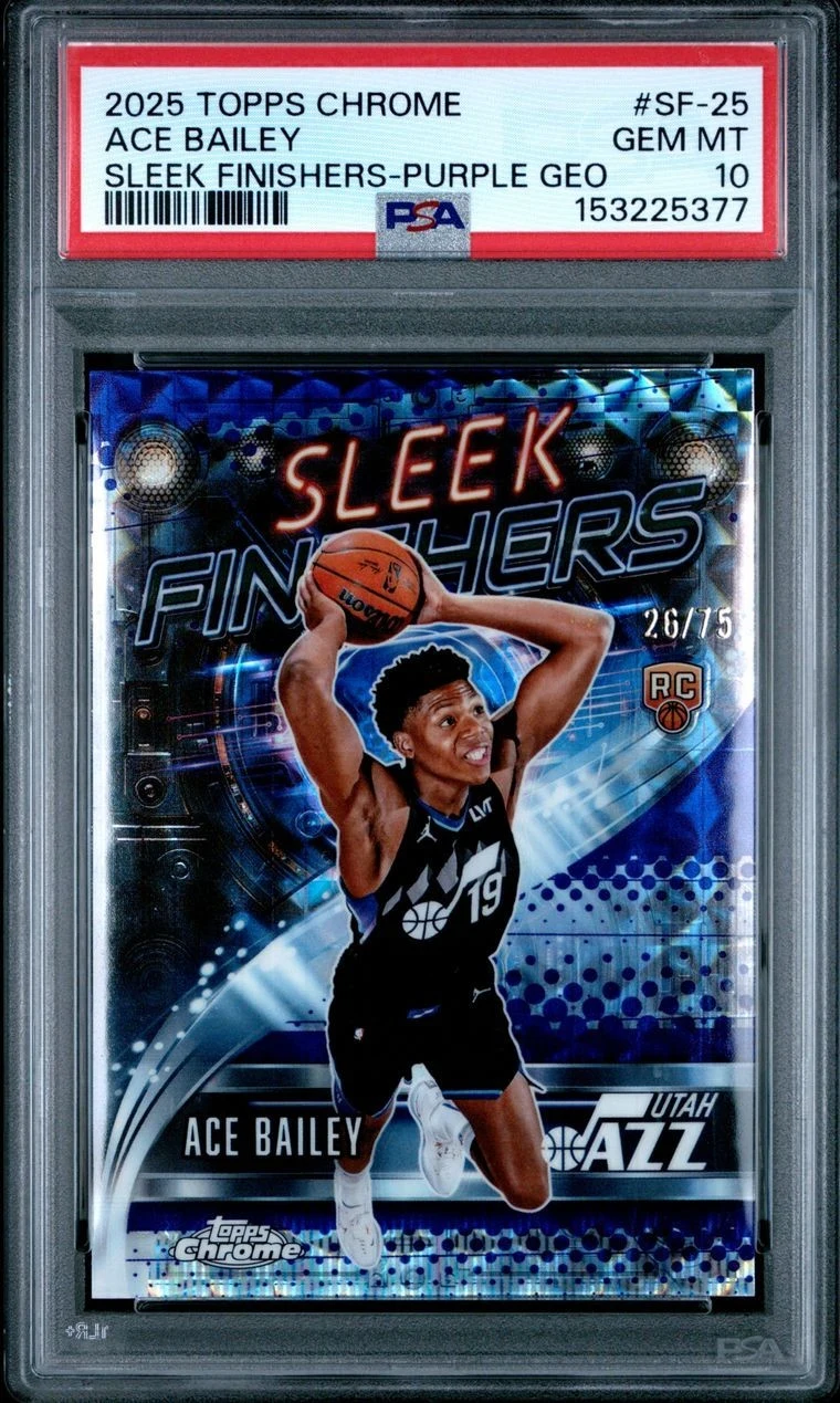 Ace Bailey 2025 Topps Chrome Basketball card