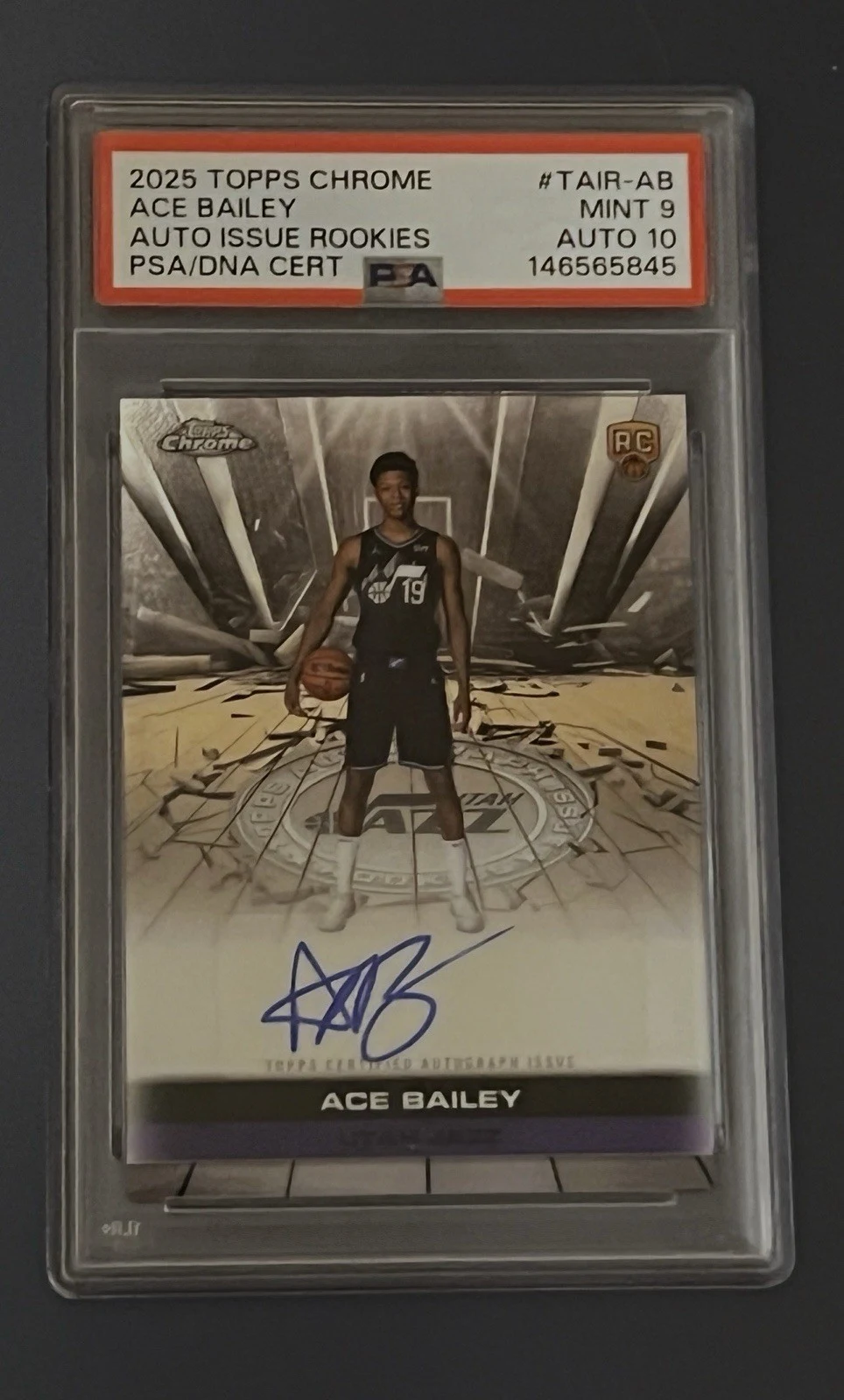 Ace Bailey 2025 Topps Chrome Basketball card