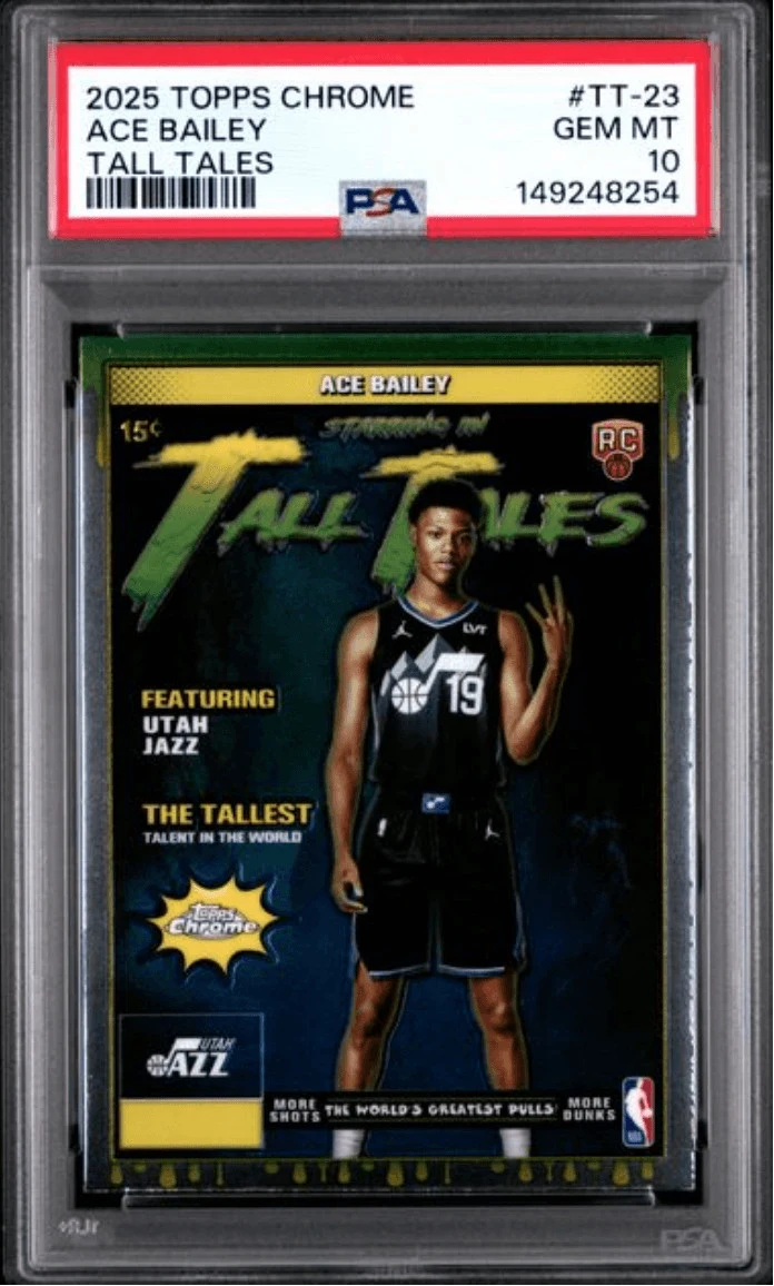 Ace Bailey 2025 Topps Chrome Basketball card